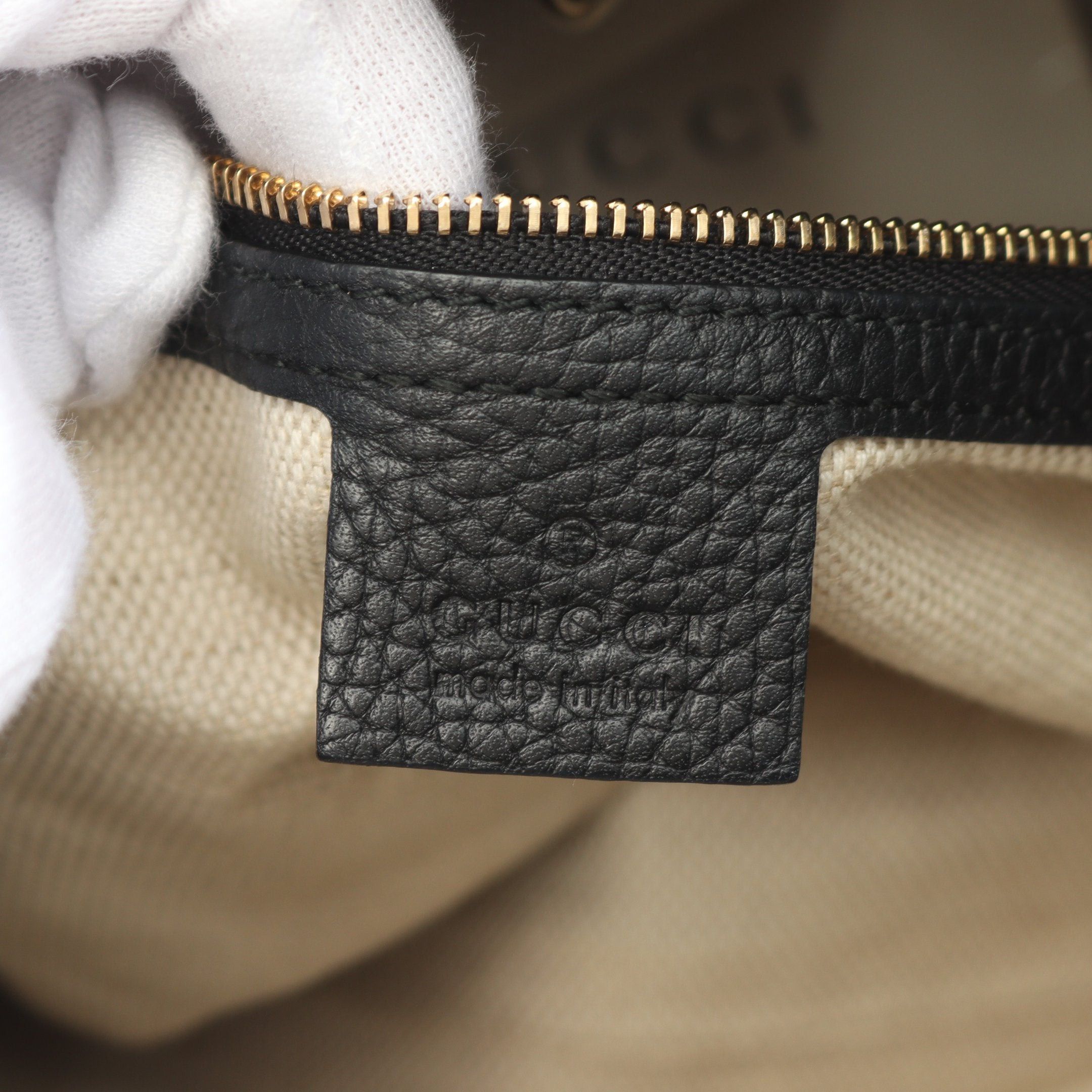 Gucci Gucci Soho Interlocking G Chain Shoulder Bag Leather Black Size ONE SIZE - 4 Thumbnail