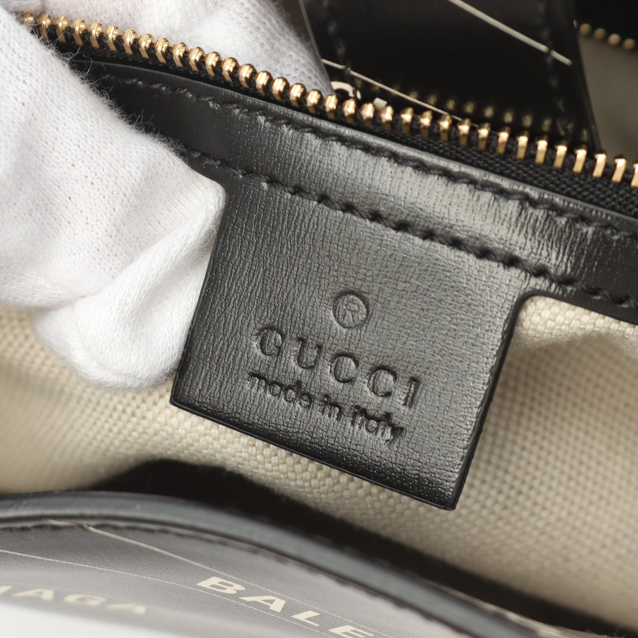 Gucci Gucci Gucci * Balenciaga Hacker Jackie 1961 Shoulder Bag Leather Black White Size ONE SIZE - 4 Thumbnail