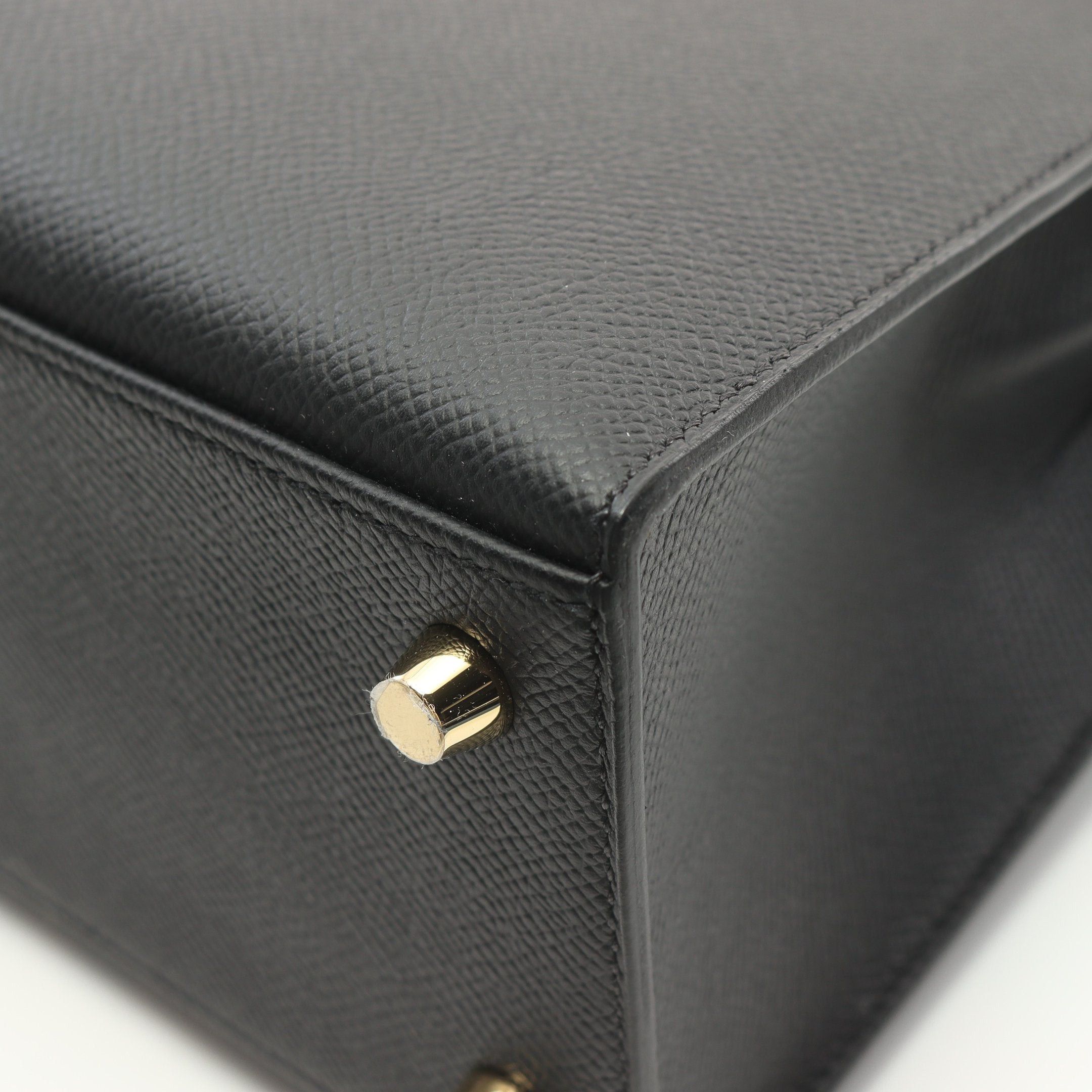 Hermes Hermes Kelly 25 Handbag Veau Epsom Black Gold Hardware Outside Sewing Double Engraved Size ONE SIZE - 6 Thumbnail