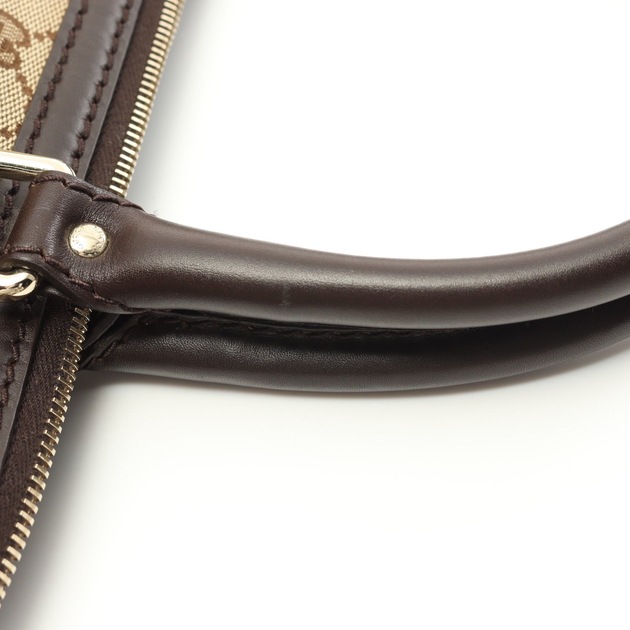 Gucci Gucci Sukey Gg Canvas Handbag Leather Beige Dark Brown Size ONE SIZE - 8 Thumbnail