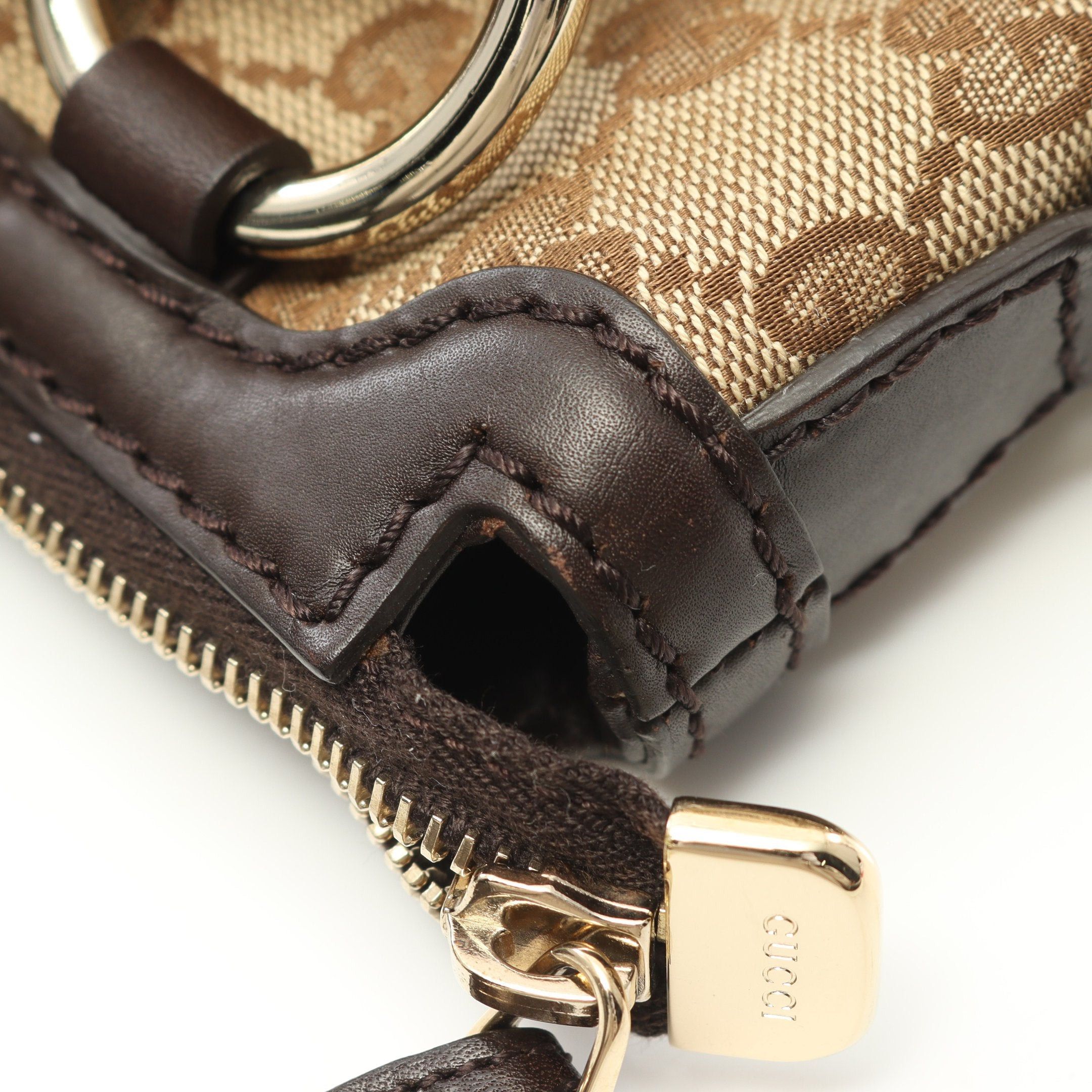 Gucci Gucci Sukey Gg Canvas Handbag Leather Beige Dark Brown Size ONE SIZE - 9 Thumbnail