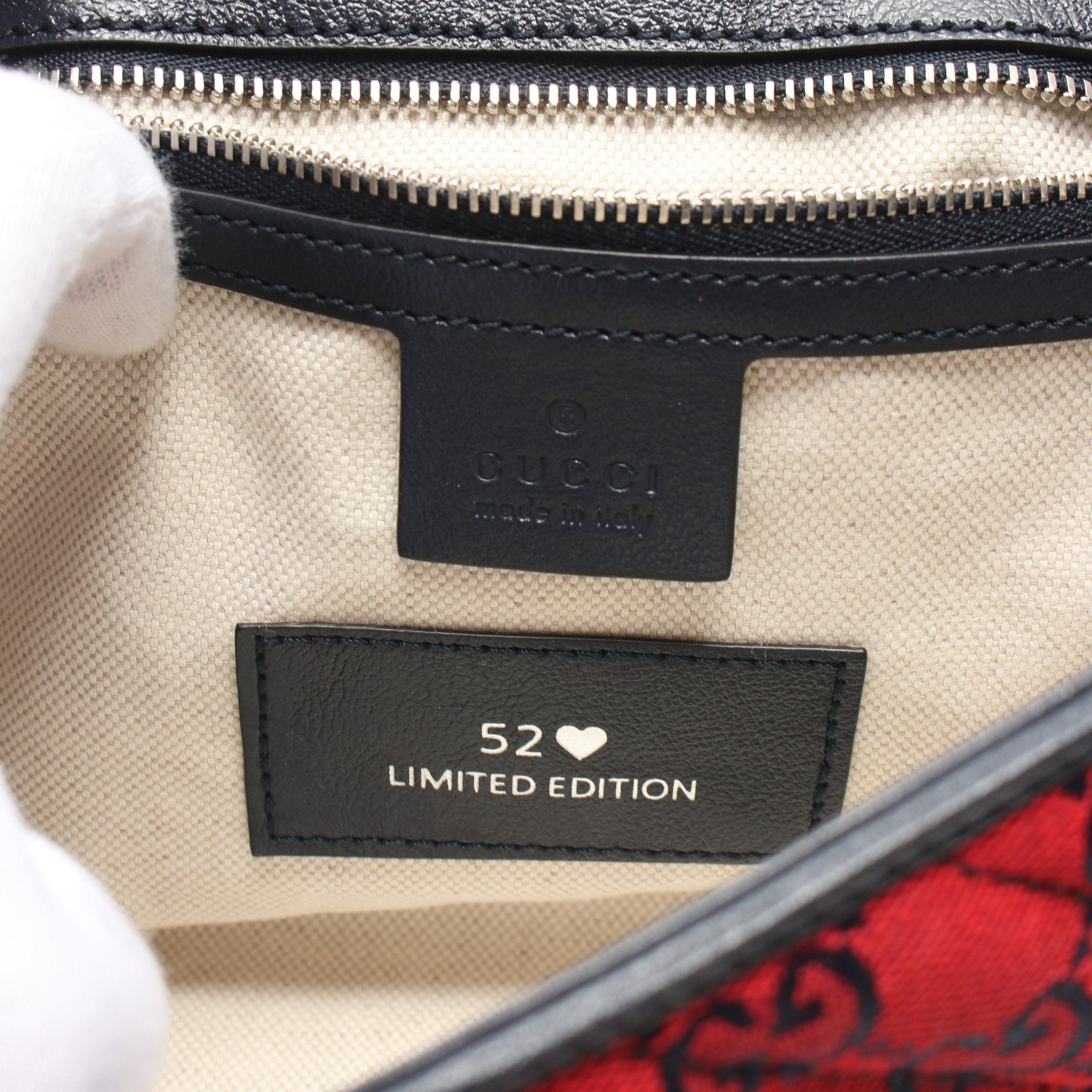 Gucci Gucci Gg Marmont Quilting Small Chain Shoulder Bag Canvas Leather Red Dark Navy Size ONE SIZE - 4 Thumbnail