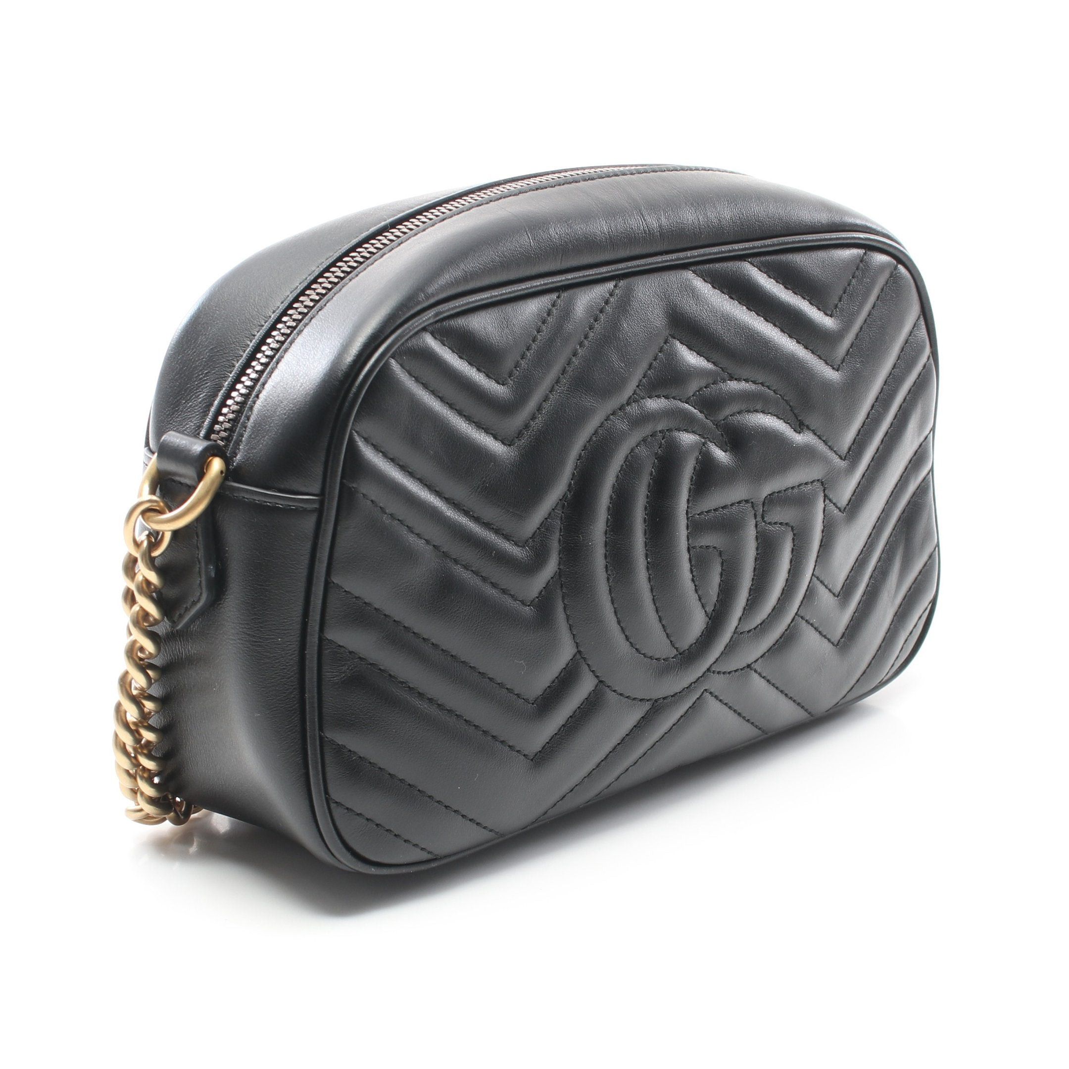 Gucci Gucci Gg Marmont Chain Shoulder Bag Leather Black Size ONE SIZE - 2 Thumbnail