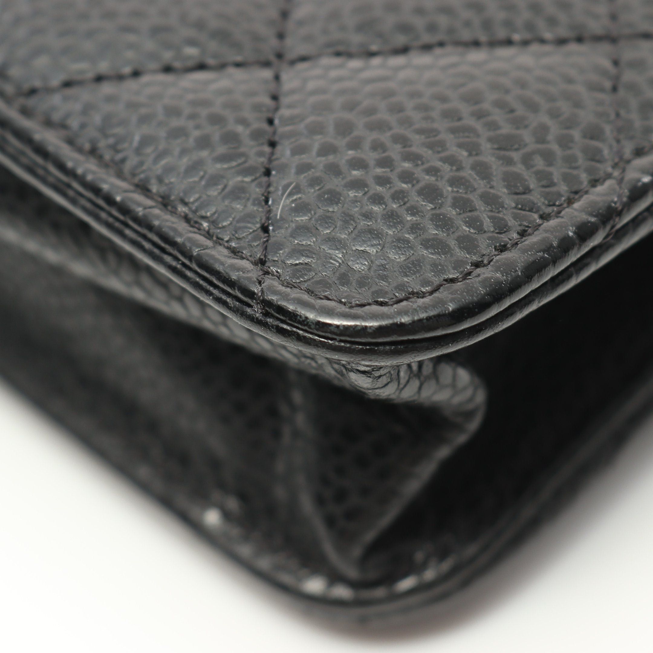 Chanel Chanel Matelasse Chain Wallet Caviar Skin Black Gold Hardware Size ONE SIZE - 8 Thumbnail
