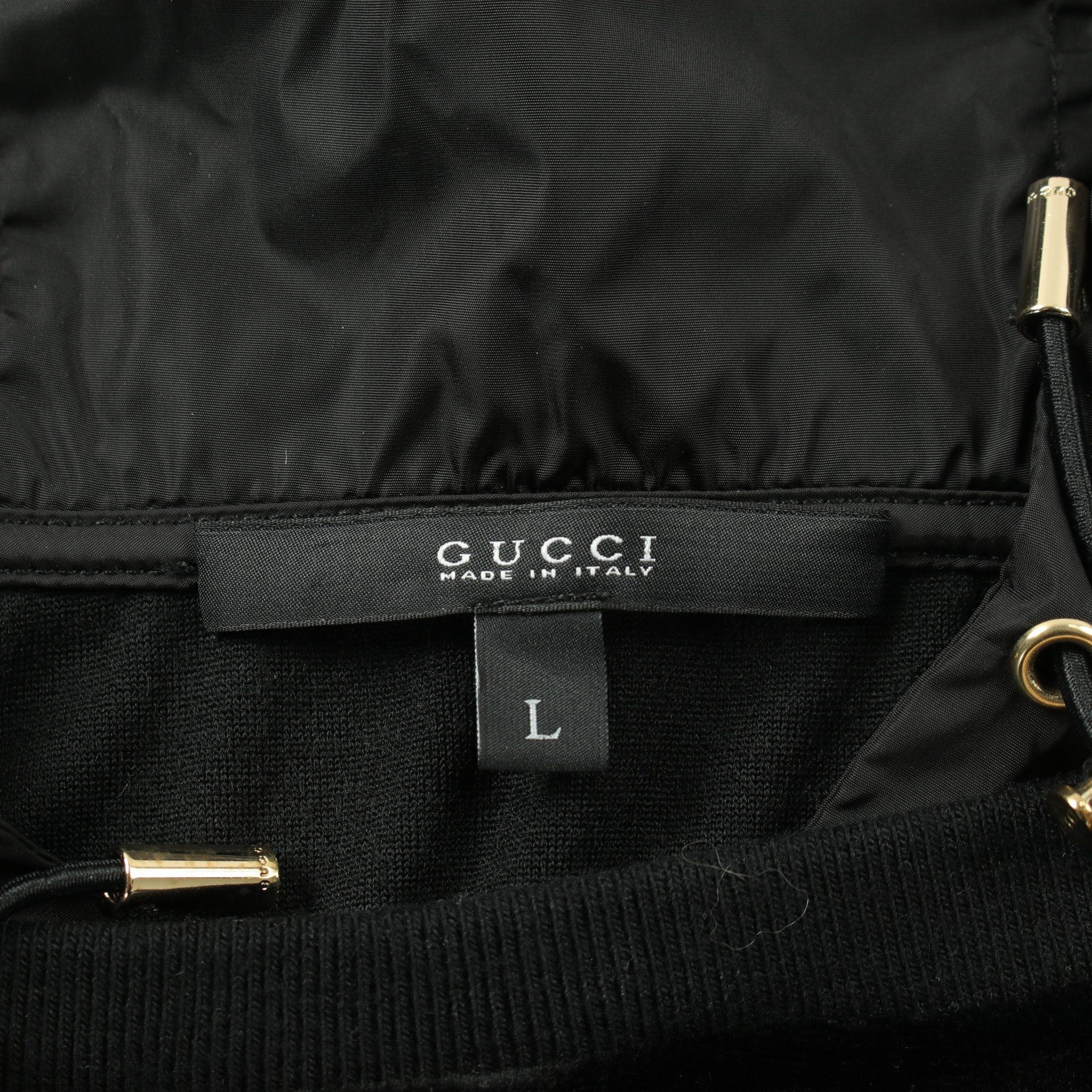 Gucci Gucci Interlocking G One Piece Velor Nylon Black Hooded Size ONE SIZE - 3 Thumbnail