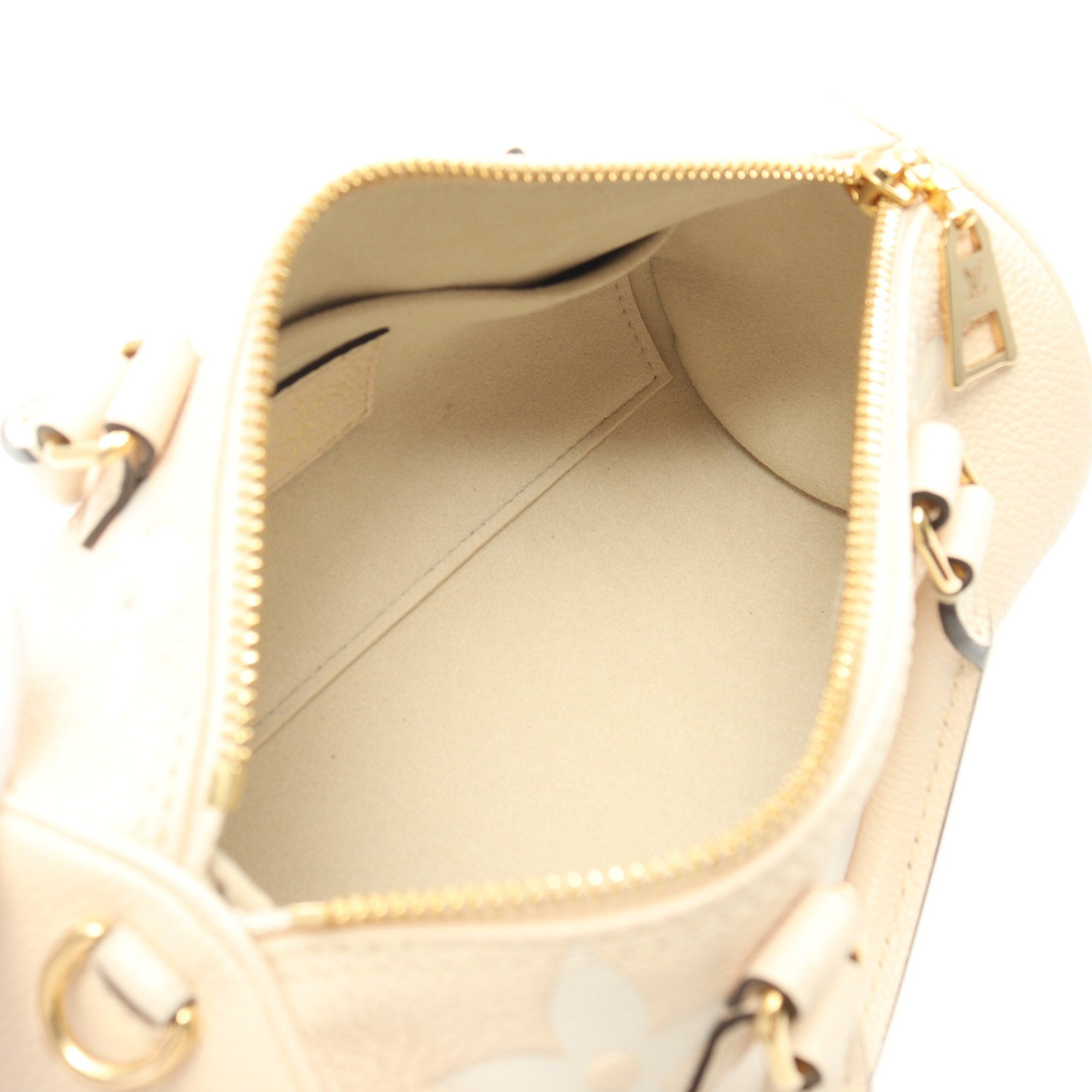 Louis Vuitton Louis Vuitton Papillon Bb Monogram Empreinte Claim Saffron Handbag Leather Ivory Beige Size ONE SIZE - 3 Thumbnail