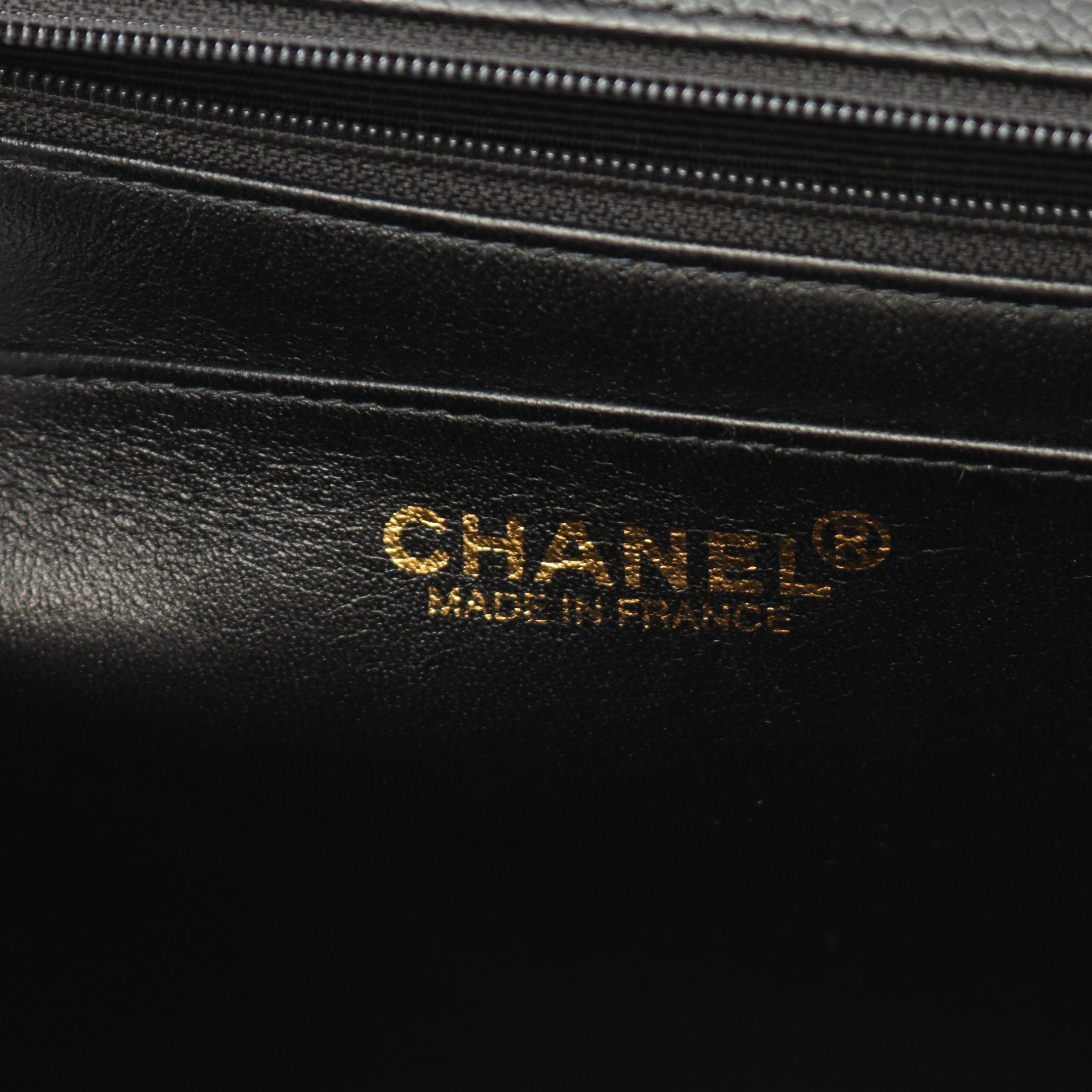 Chanel Chanel Coco Mark Handbag Caviar Skin Black Gold Hardware Size ONE SIZE - 4 Thumbnail