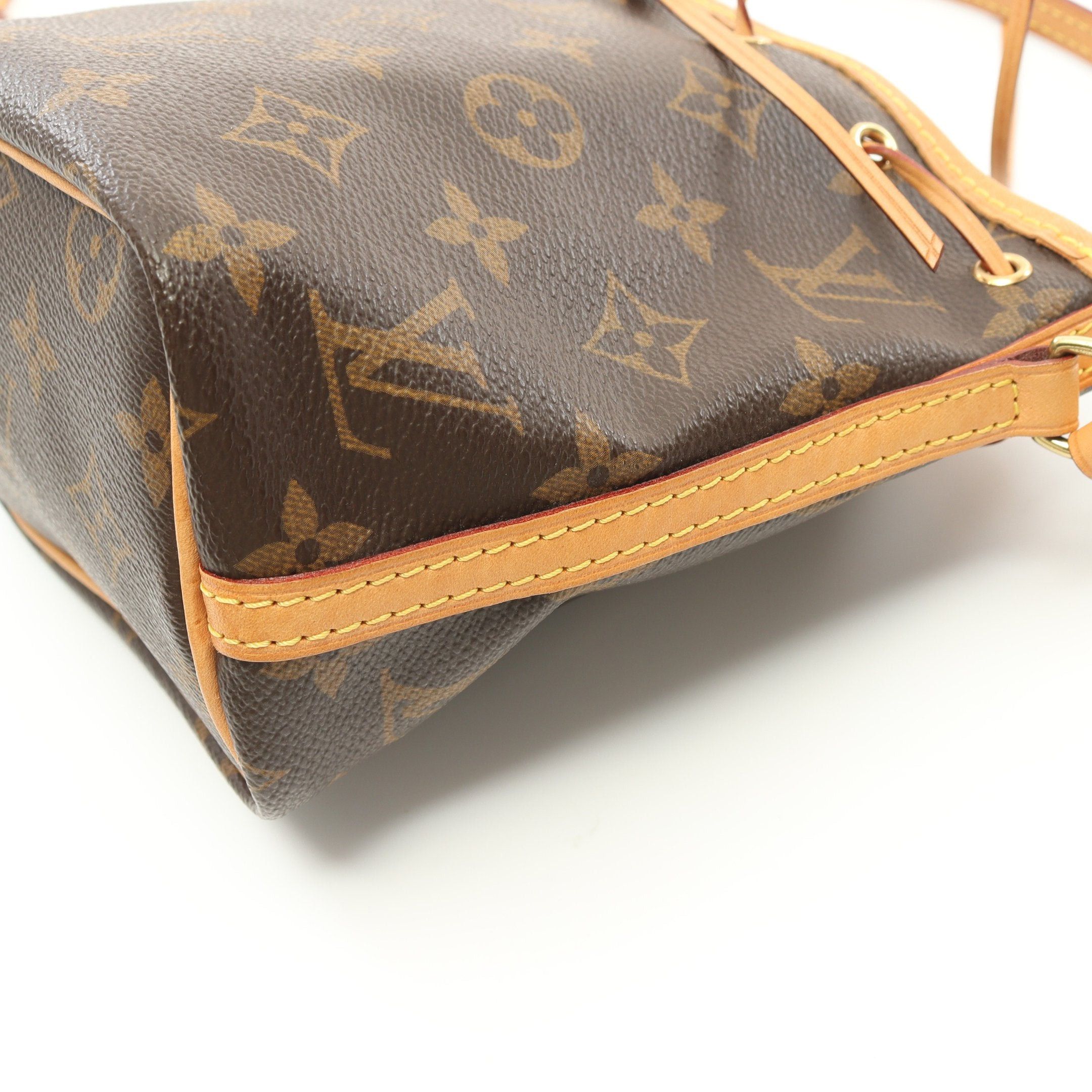 Louis Vuitton Louis Vuitton Nano Noe Monogram Shoulder Bag Leather Brown Size ONE SIZE - 6 Thumbnail