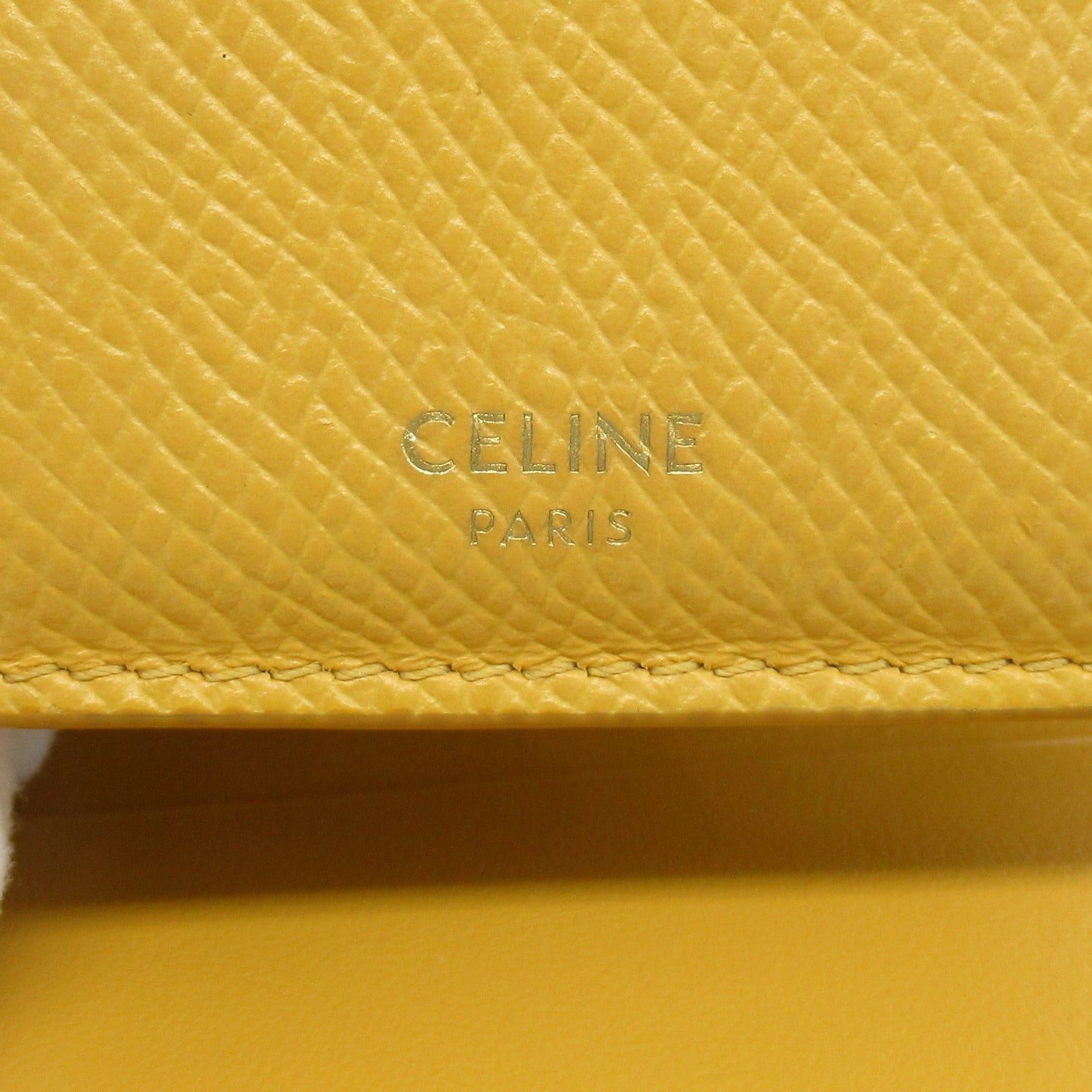 Celine Celine Trifold Wallet Leather Orange Size ONE SIZE - 7 Thumbnail