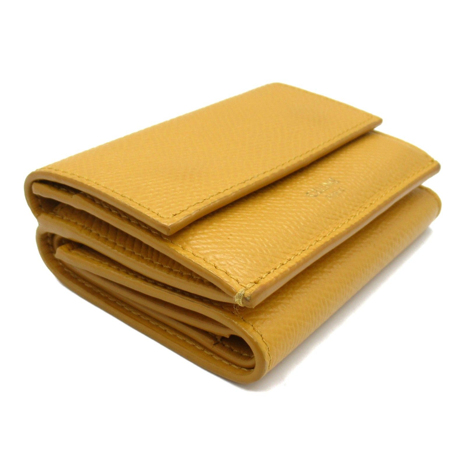 Celine Celine Trifold Wallet Leather Orange Size ONE SIZE - 3 Thumbnail
