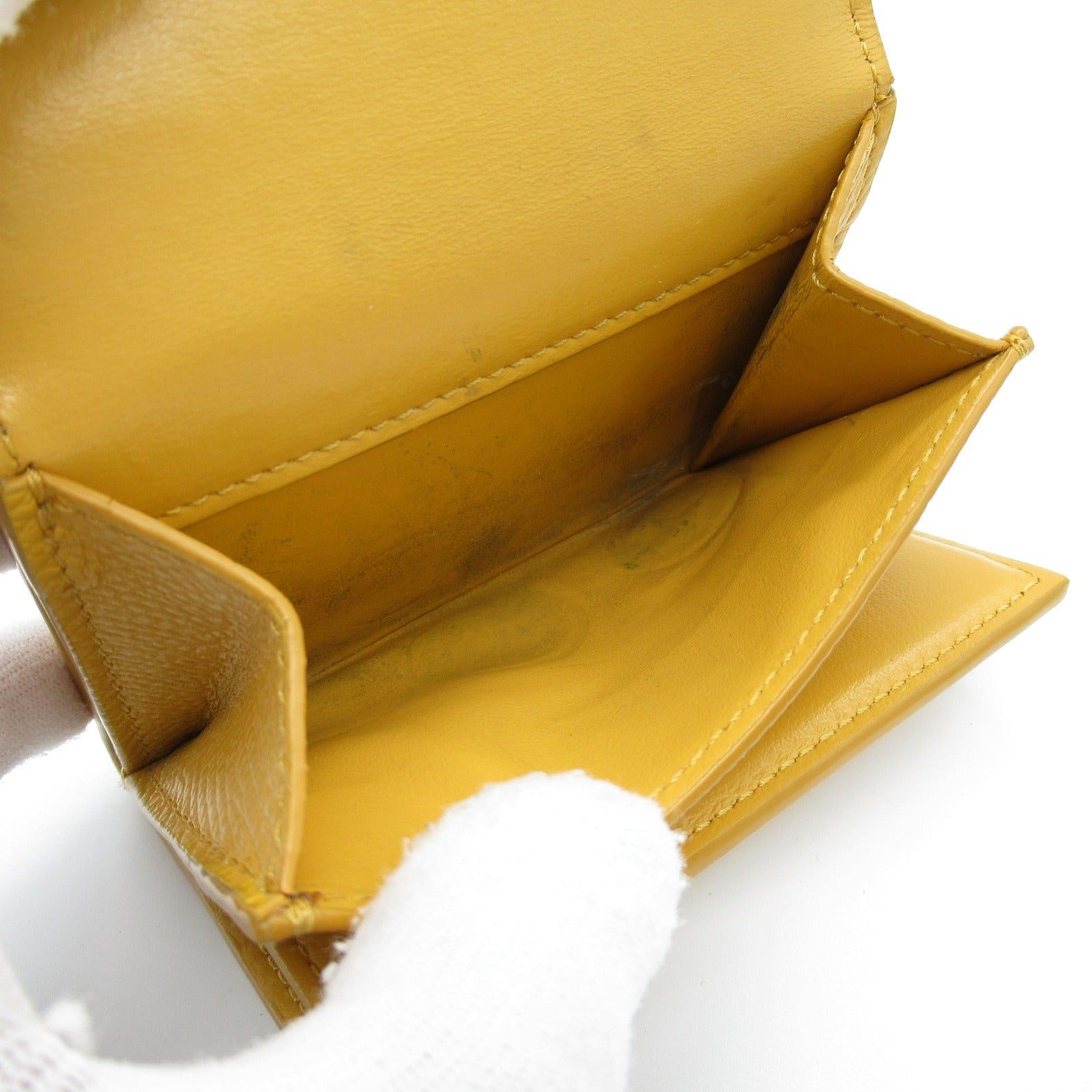 Celine Celine Trifold Wallet Leather Orange Size ONE SIZE - 6 Thumbnail