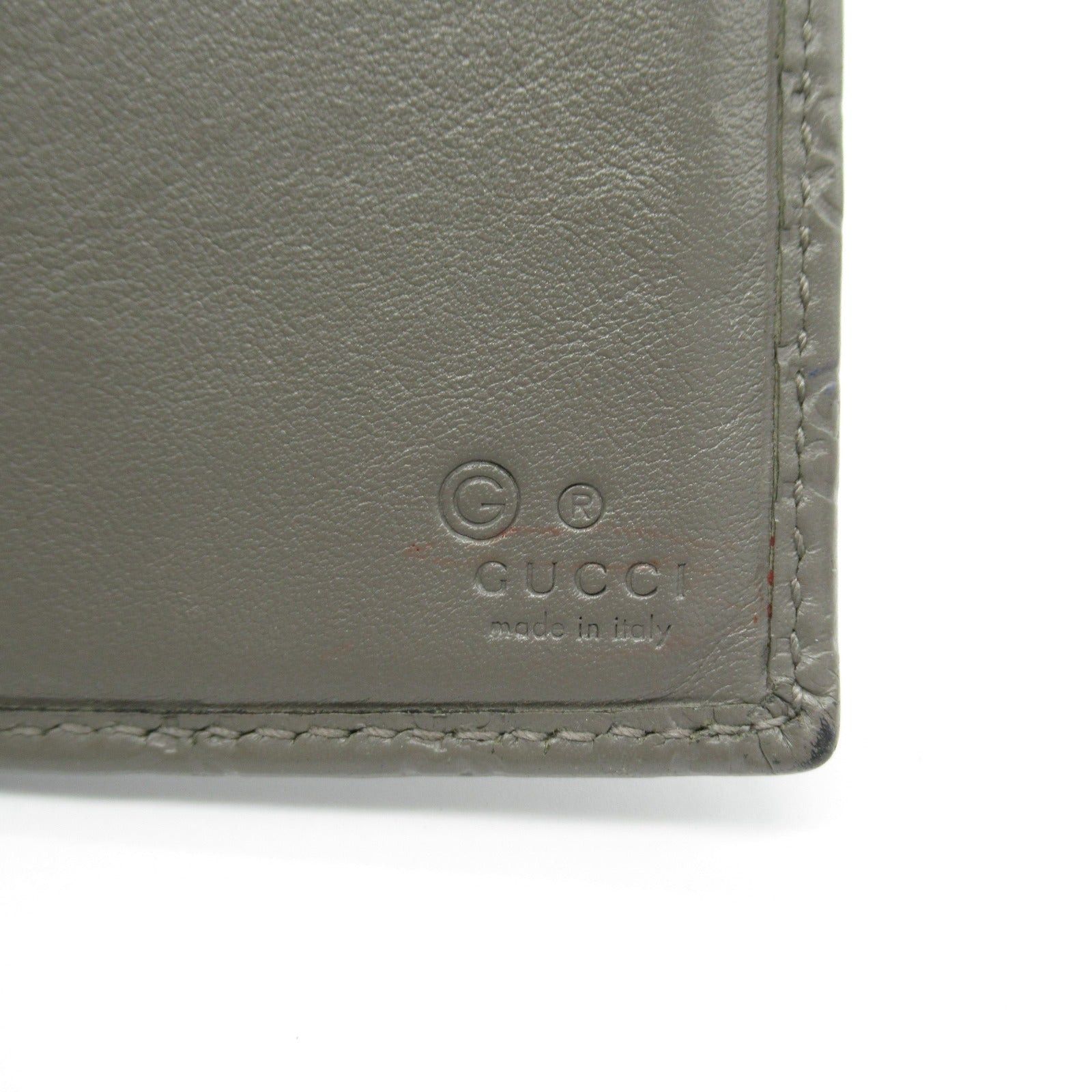 Gucci Gucci Micro Gg Guccissima Zip Long Wallet Bi-Fold Leather Gray Size ONE SIZE - 7 Thumbnail