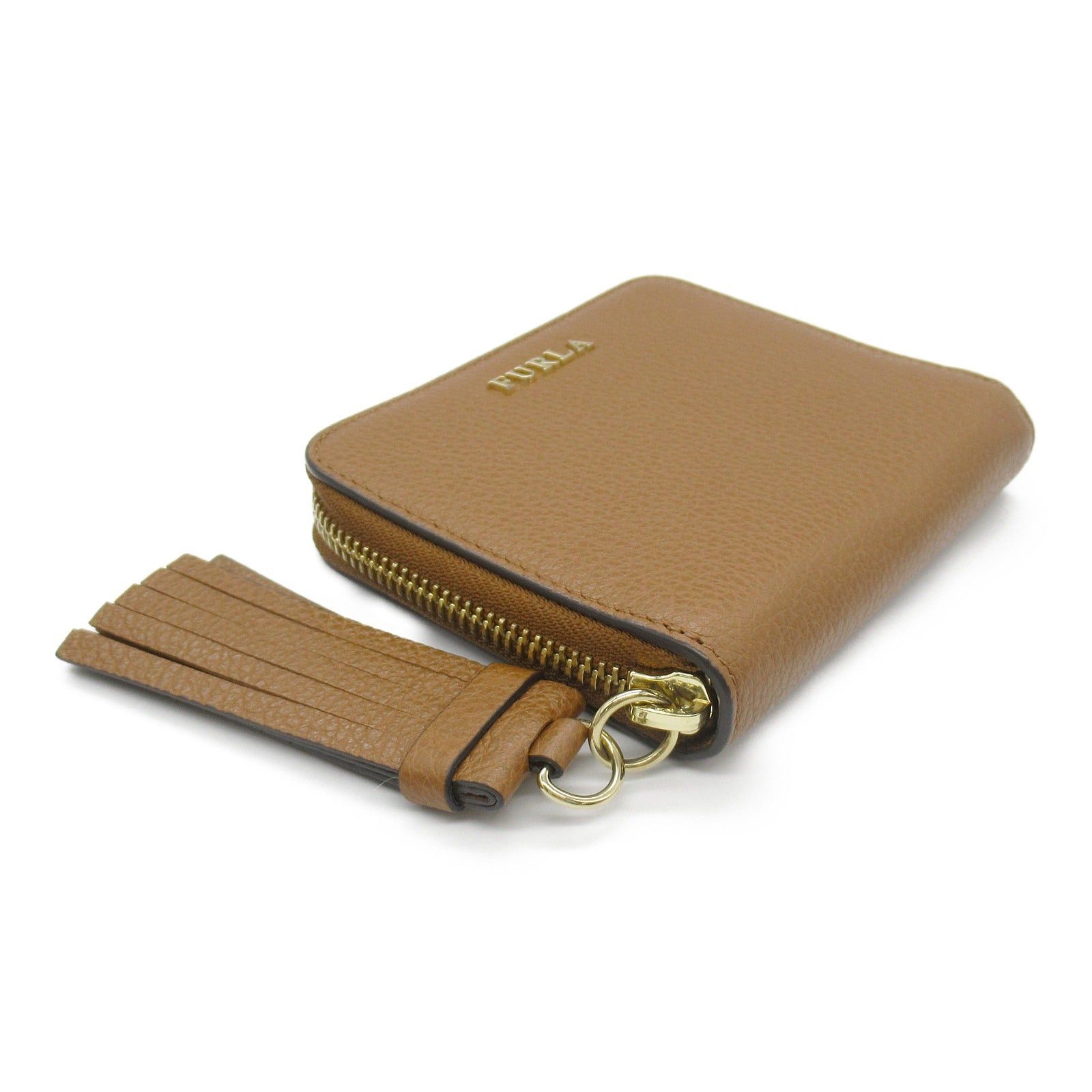 Furla Furla Round Wallet Zipper Leather Brown Size ONE SIZE - 3 Thumbnail