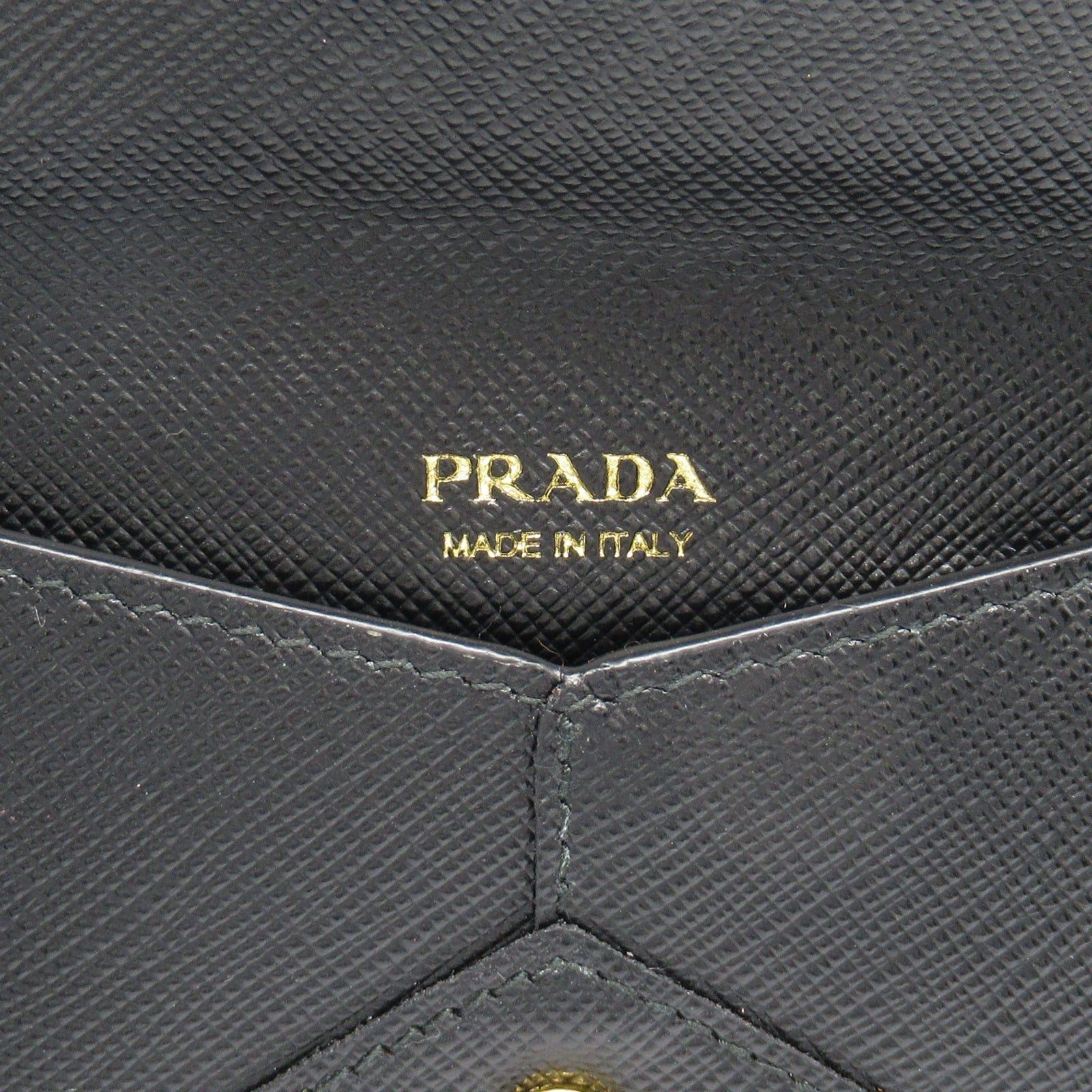 Prada Prada Zip Long Wallet Bi-Fold Saffiano Leather Black Size ONE SIZE - 6 Thumbnail