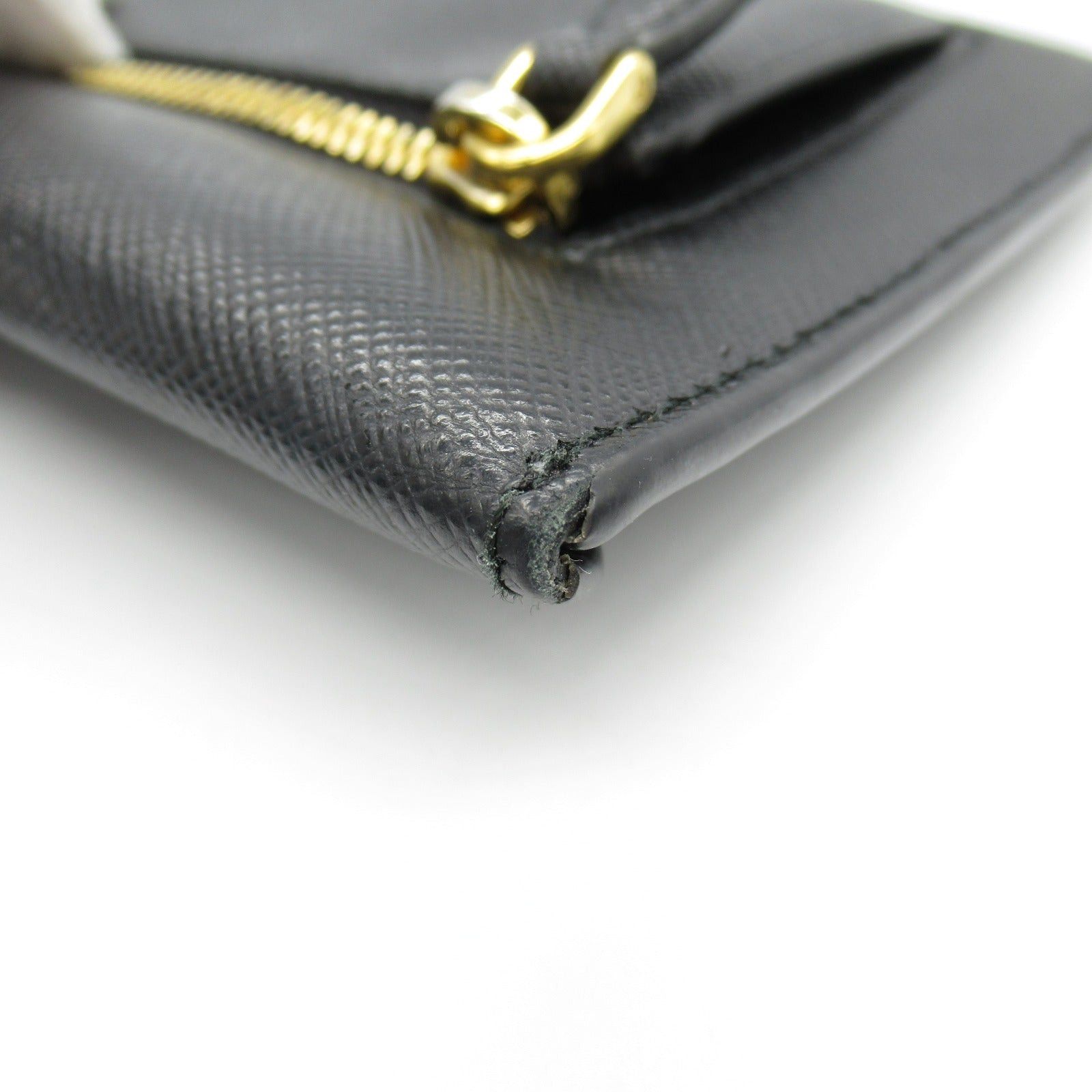 Prada Prada Zip Long Wallet Bi-Fold Saffiano Leather Black Size ONE SIZE - 9 Thumbnail