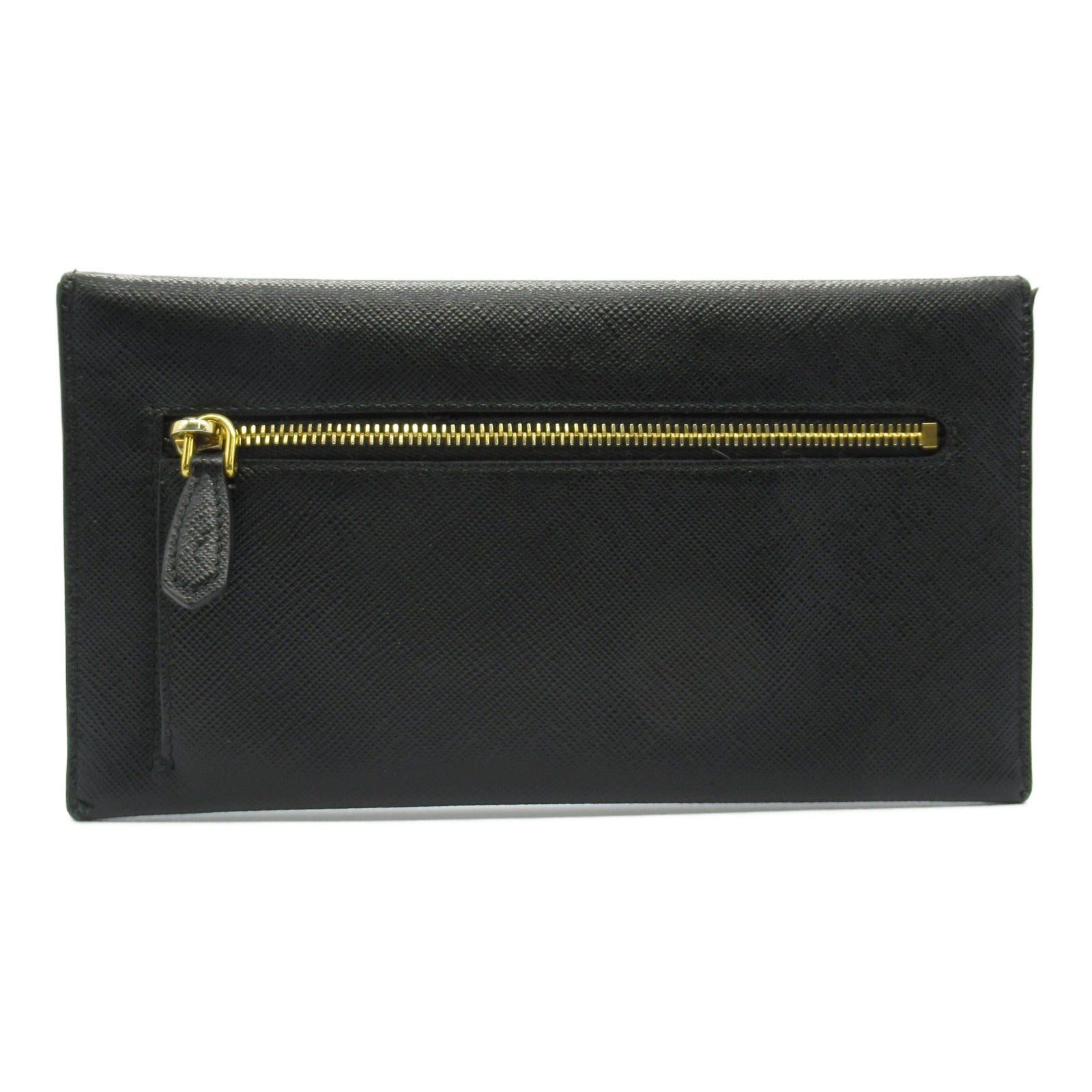 Prada Prada Zip Long Wallet Bi-Fold Saffiano Leather Black Size ONE SIZE - 2 Thumbnail