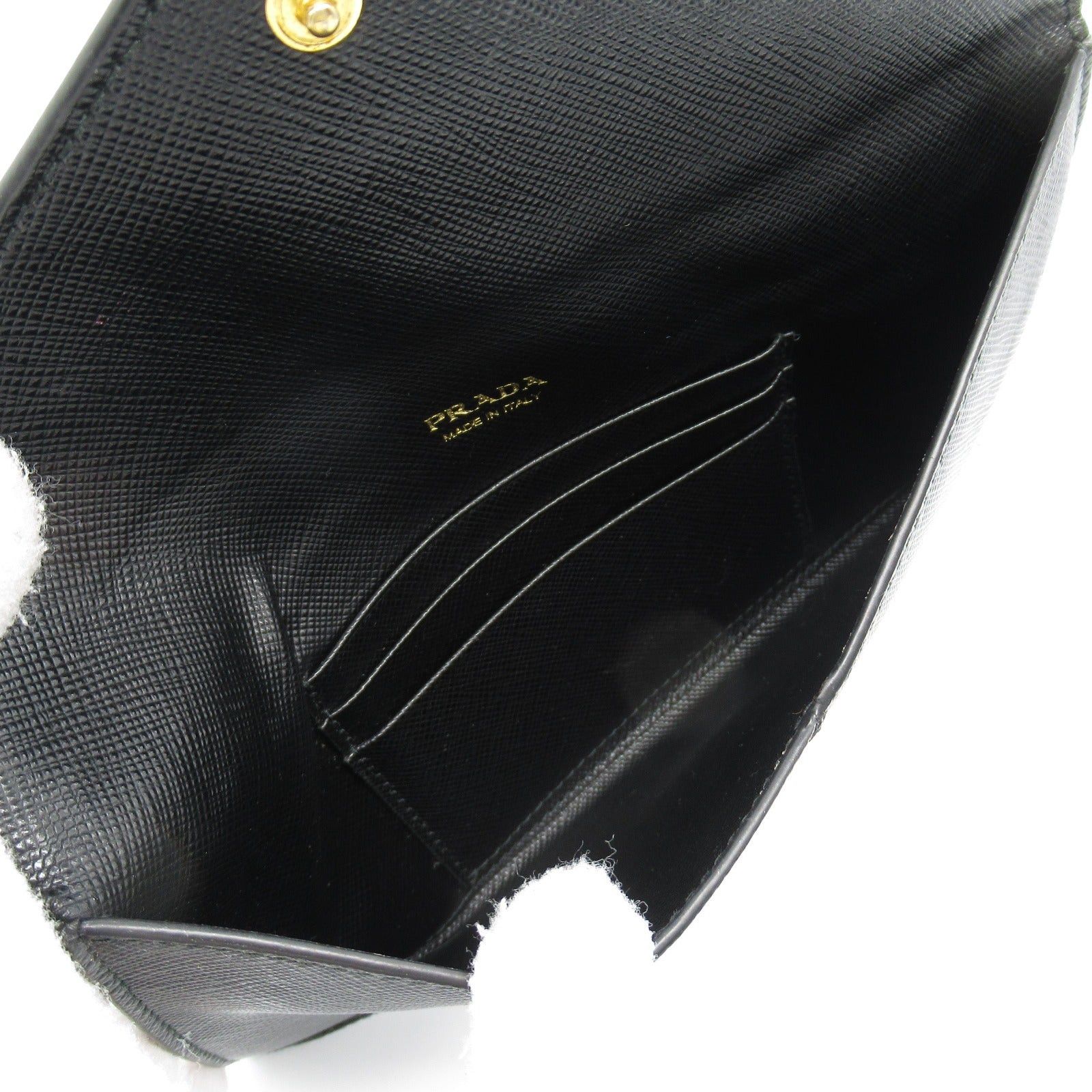 Prada Prada Zip Long Wallet Bi-Fold Saffiano Leather Black Size ONE SIZE - 5 Thumbnail