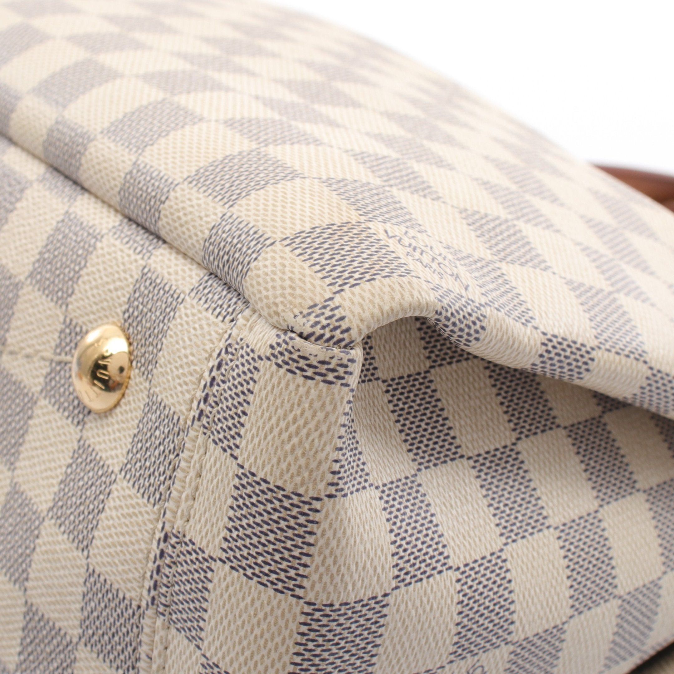 Louis Vuitton Louis Vuitton Lymington Damier Azur Handbag Leather White Size ONE SIZE - 9 Thumbnail