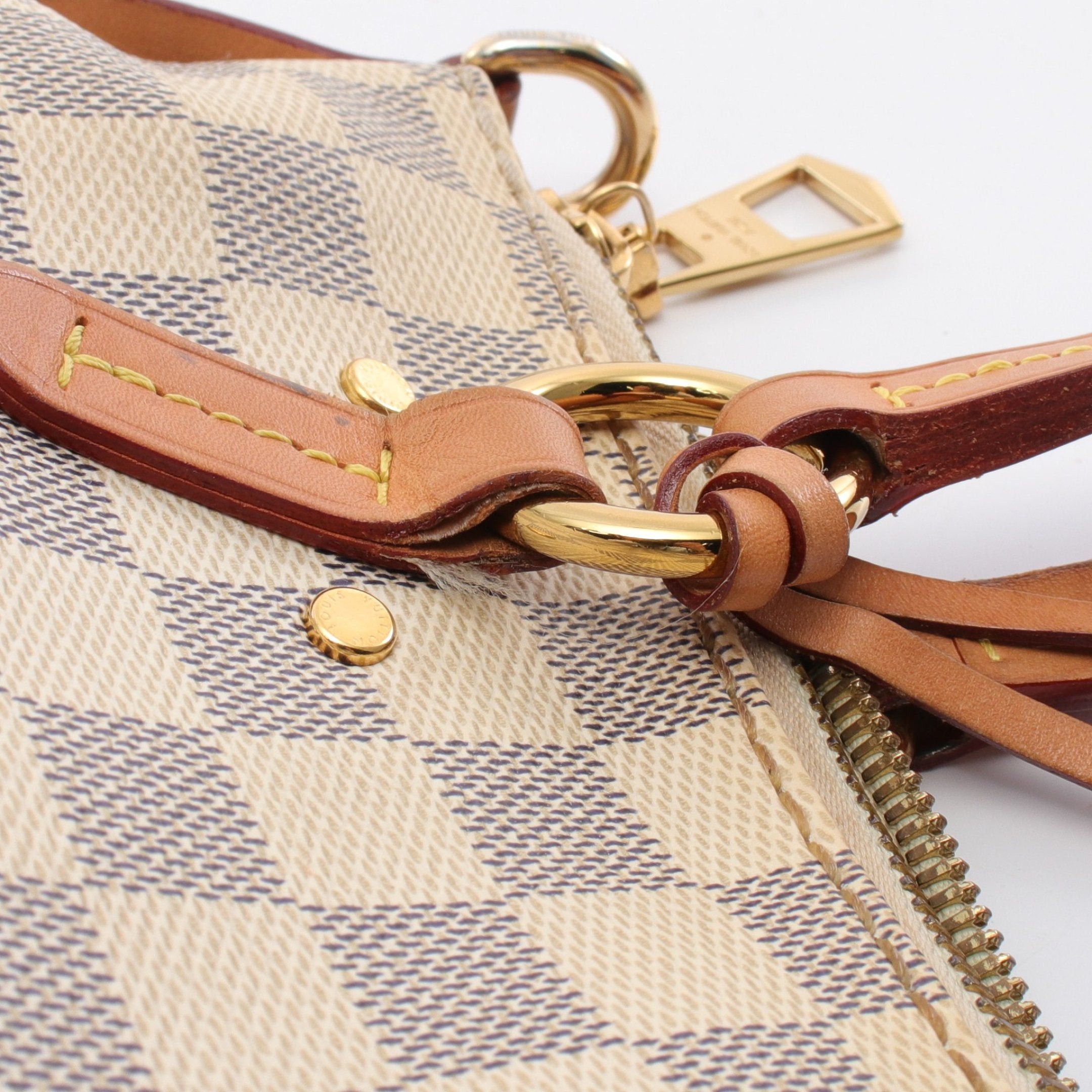 Louis Vuitton Louis Vuitton Lymington Damier Azur Handbag Leather White Size ONE SIZE - 7 Thumbnail