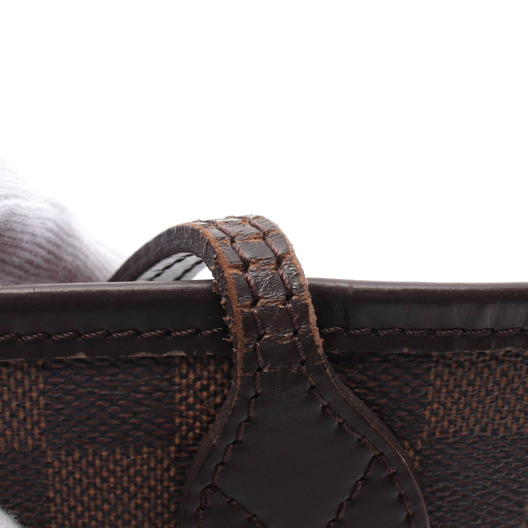 Louis Vuitton Louis Vuitton Neverfull Pm Damier Ebene Handbag Tote Bag Leather Brown Size ONE SIZE - 10 Thumbnail