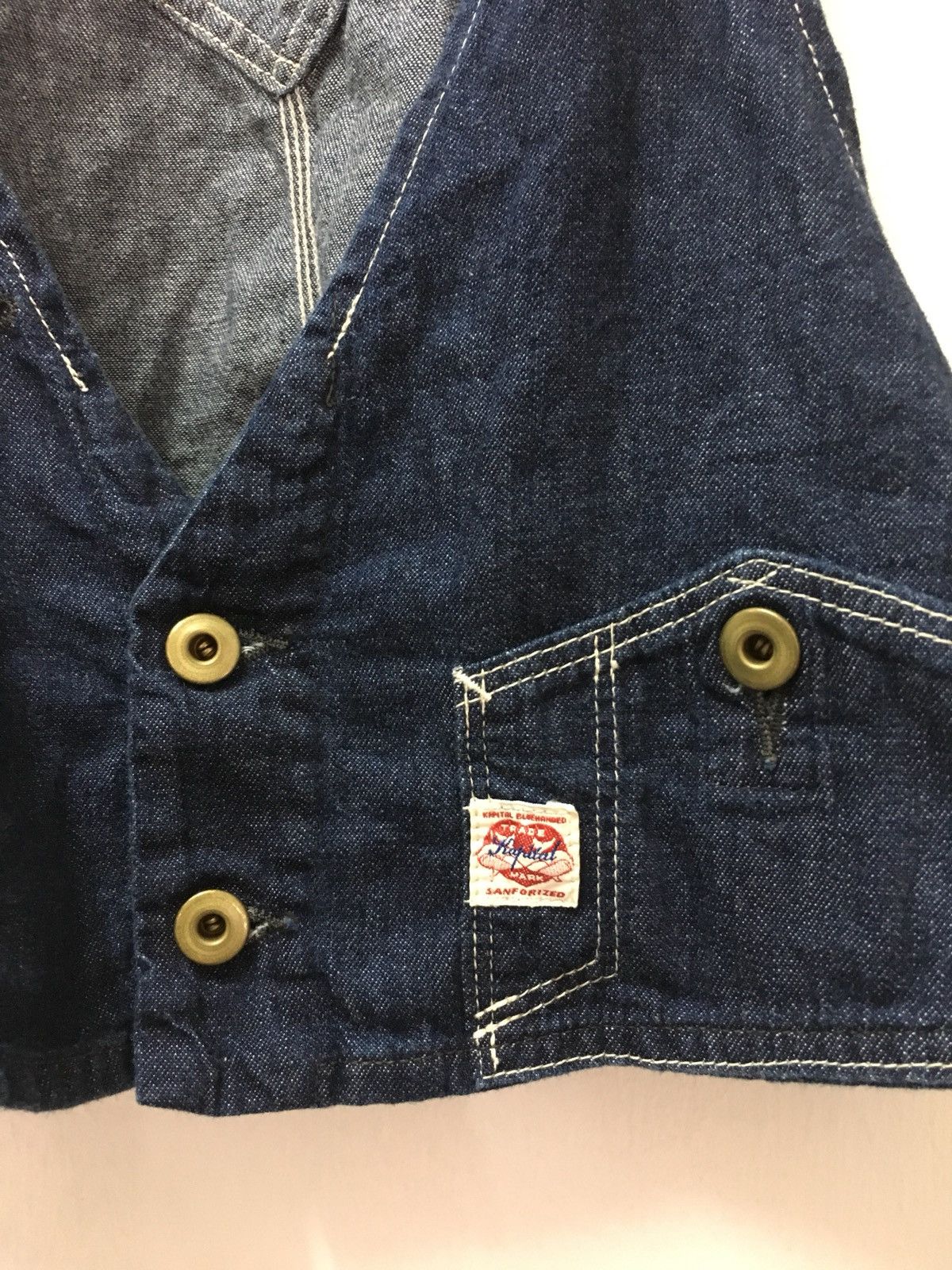 Kapital × Kapital Kountry kapital Bluehanded Denim vest Size US S / EU 44-46 / 1 - 3 Thumbnail