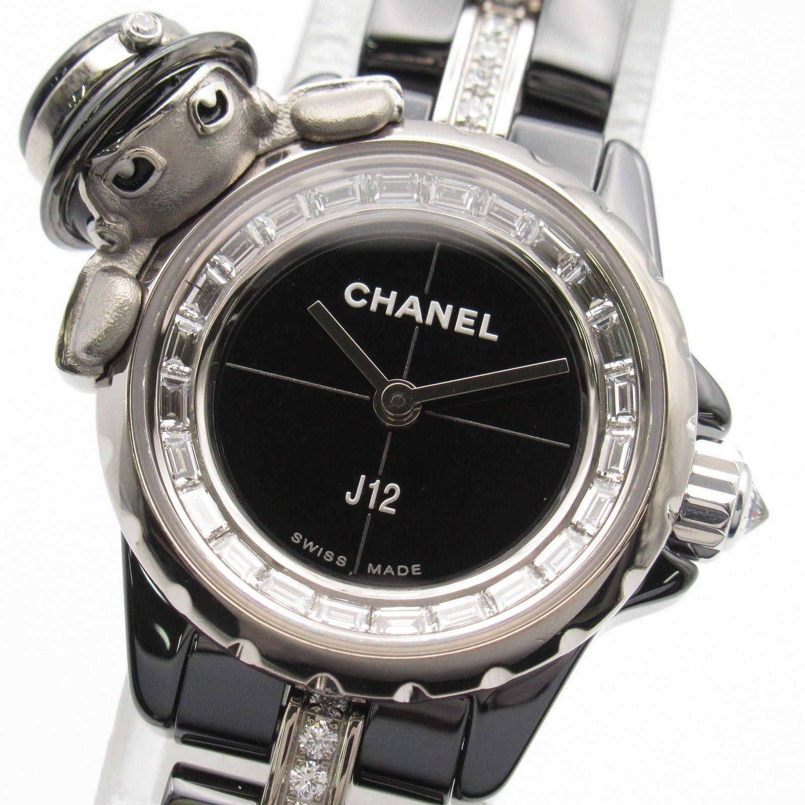 Chanel Chanel Mademoiselle J12/Xs Women Watch Quartz K18Wg (White Gold) Ceramic Black Size ONE SIZE - 3 Thumbnail