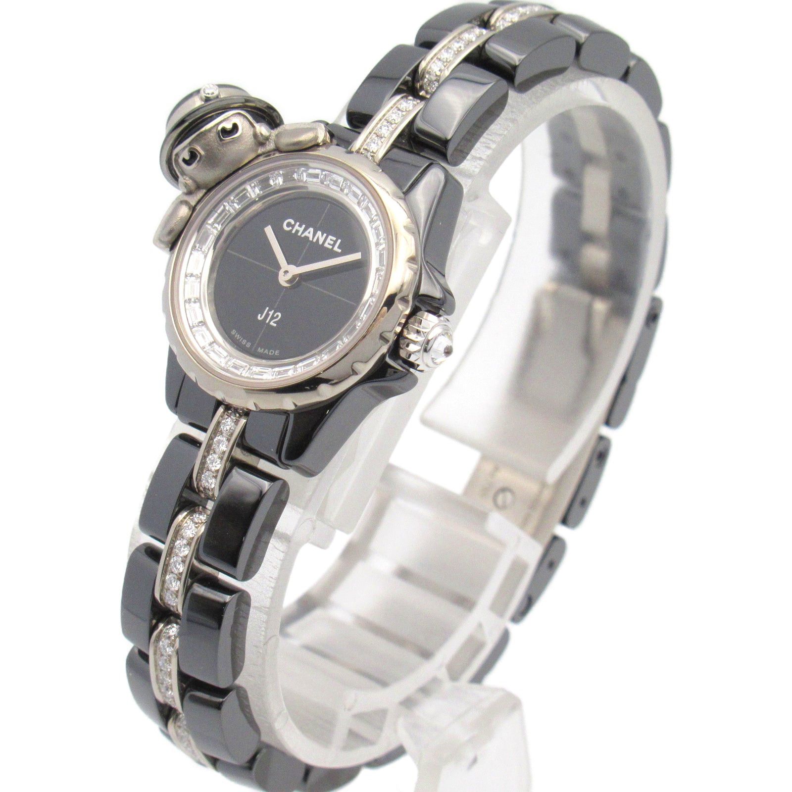 Chanel Chanel Mademoiselle J12/Xs Women Watch Quartz K18Wg (White Gold) Ceramic Black Size ONE SIZE - 2 Thumbnail