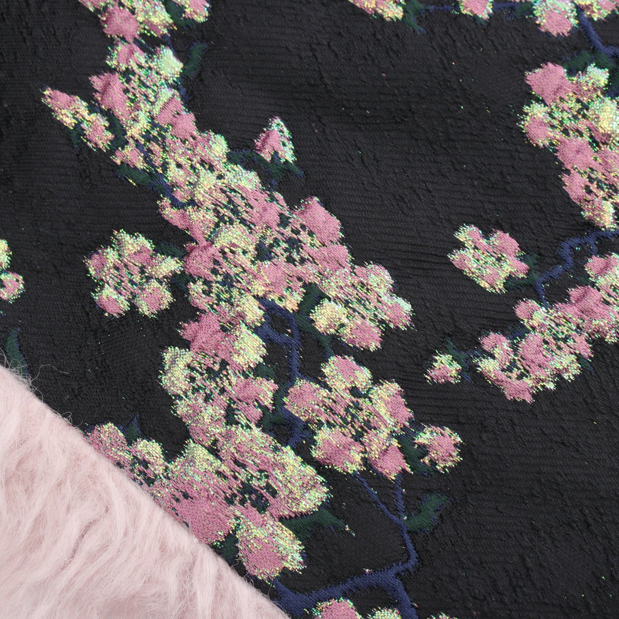 Dries Van Noten Dries Van Noten Scarf Fake Fur Black Pink Size ONE SIZE - 8 Thumbnail