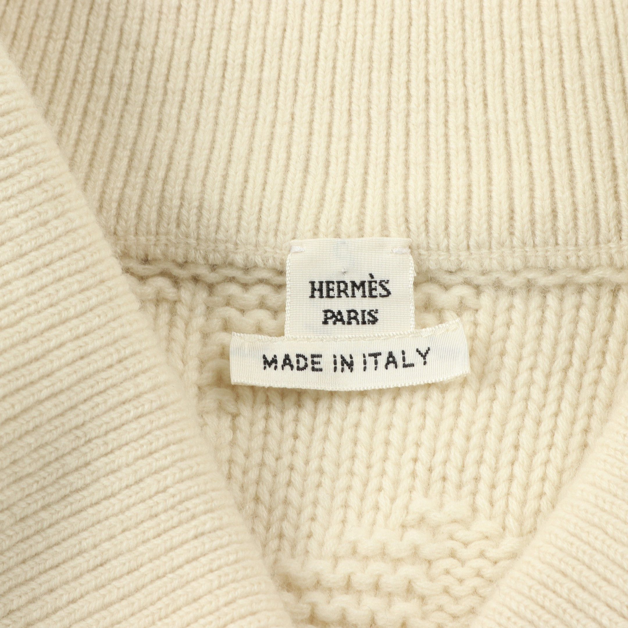 Hermes Hermes Poncho Wool Ivory 23Aw Size ONE SIZE - 3 Thumbnail
