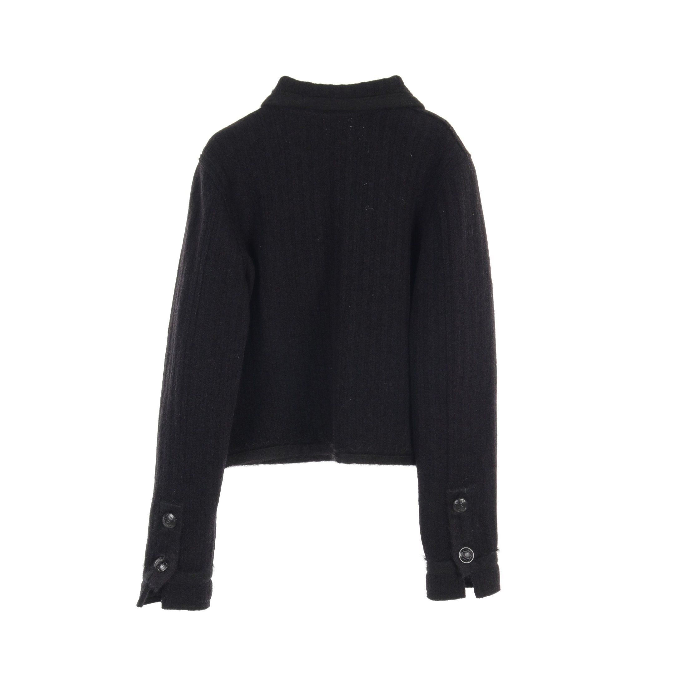 Chanel Chanel Sports Line Cocomark Button Jacket Wool Black Size ONE SIZE - 2 Thumbnail