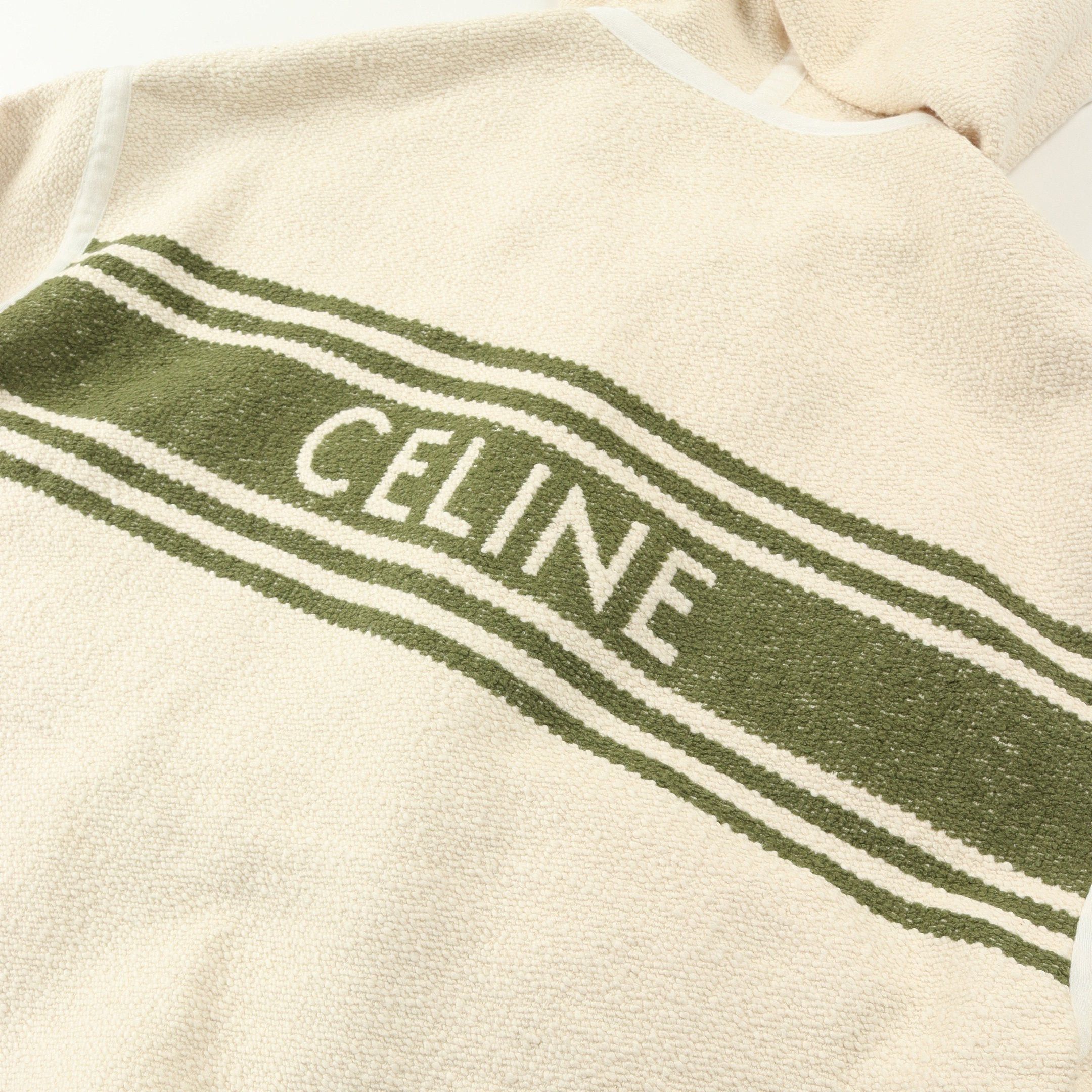 Celine Celine Jacket Cotton Ivory Khaki Green Hooded Size ONE SIZE - 6 Thumbnail