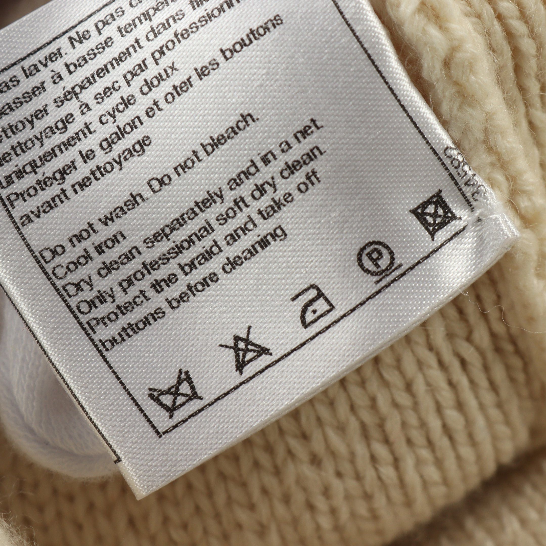 Chanel Chanel Coco Button Knit Dress No Sleeve Cashmere Ivory Size ONE SIZE - 5 Thumbnail