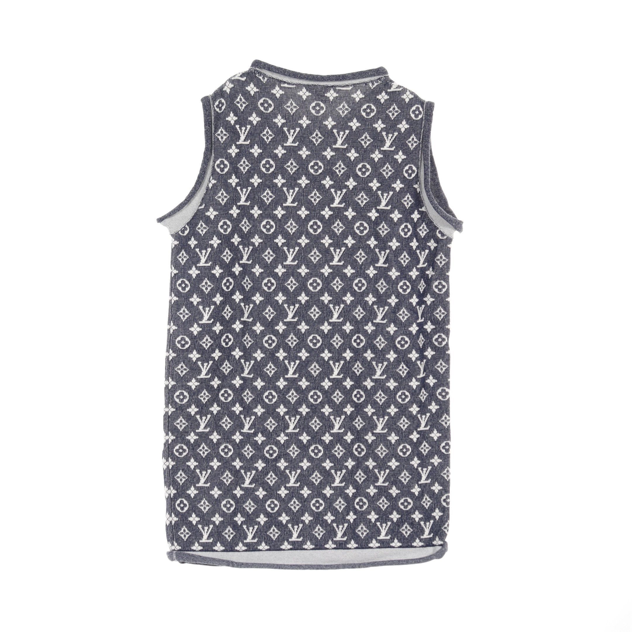 Louis Vuitton Louis Vuitton Lv Remix Monogram Jacquard Tank Top Wool Dark Blue Size ONE SIZE - 2 Thumbnail