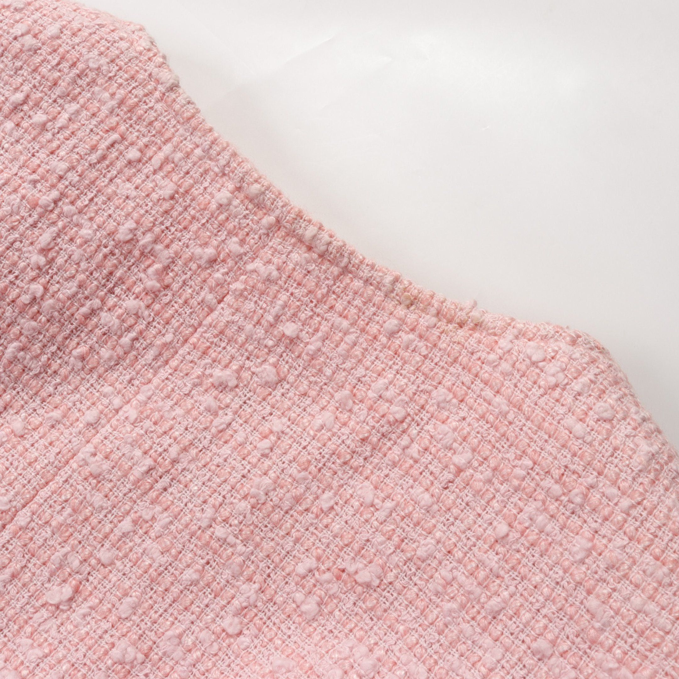 Chanel Chanel Coco No-Collar Jacket Zip Up Tweed Pink 04C Size ONE SIZE - 5 Thumbnail