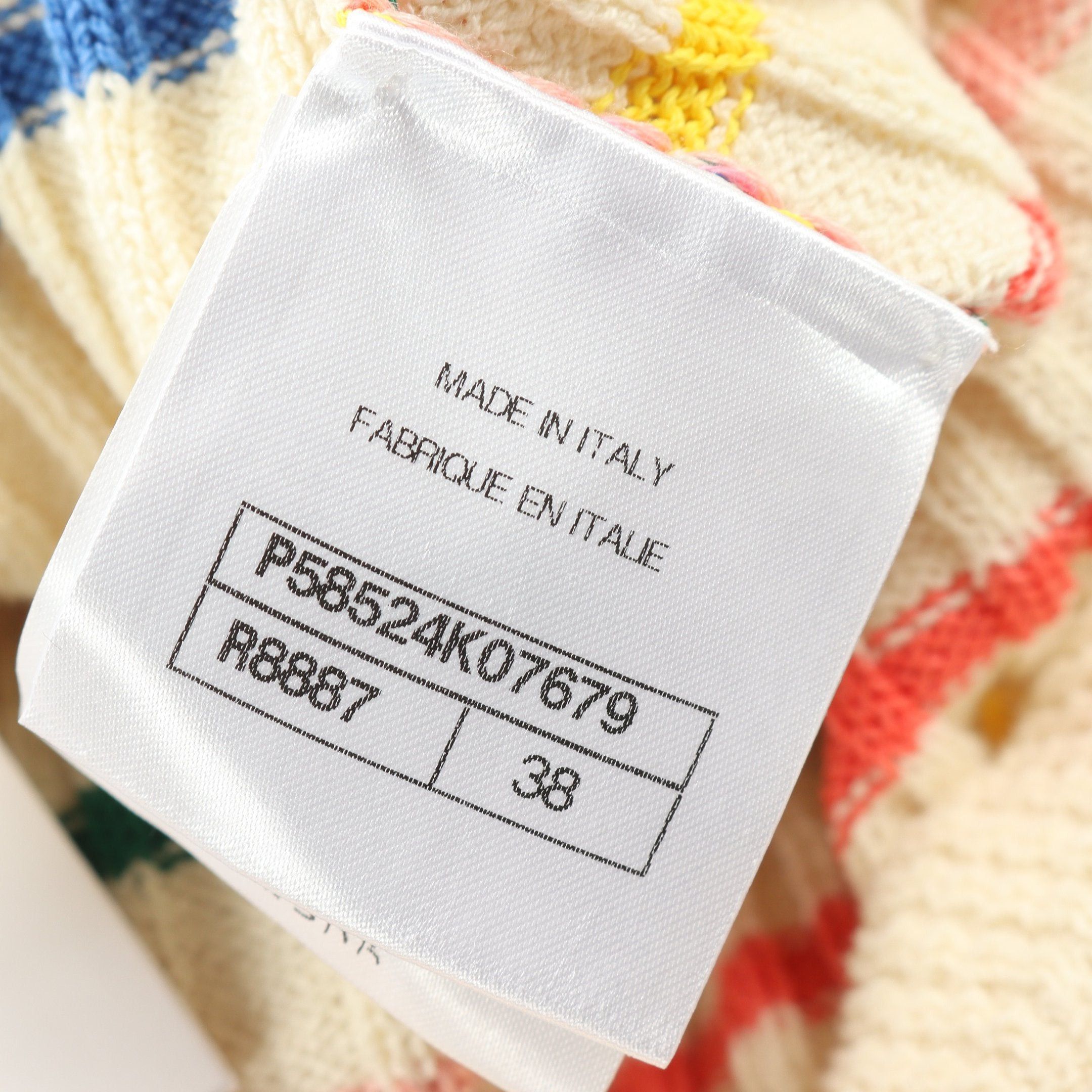 Chanel Chanel Knit Dress No Sleeve Stripes Cotton Silk Ivory Multicolor Size ONE SIZE - 4 Thumbnail