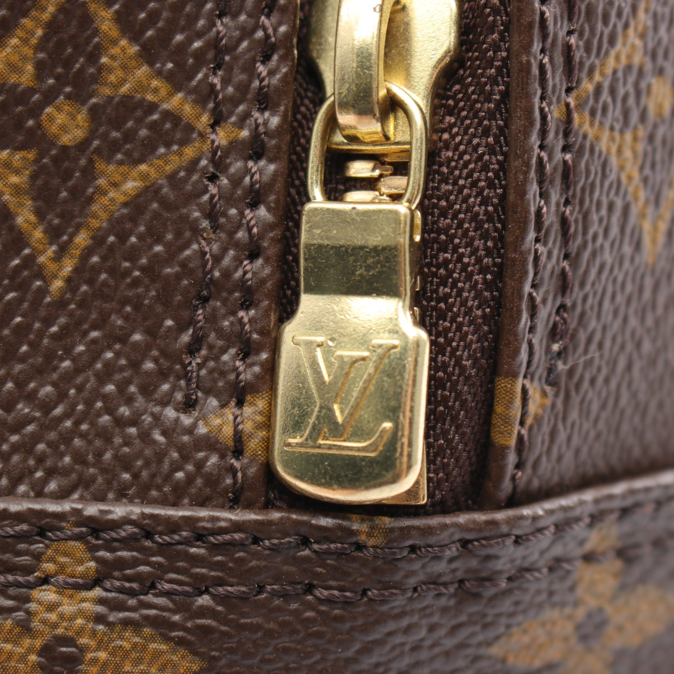 Louis Vuitton Louis Vuitton Spontini Monogram Handbag Leather Brown Size ONE SIZE - 6 Thumbnail