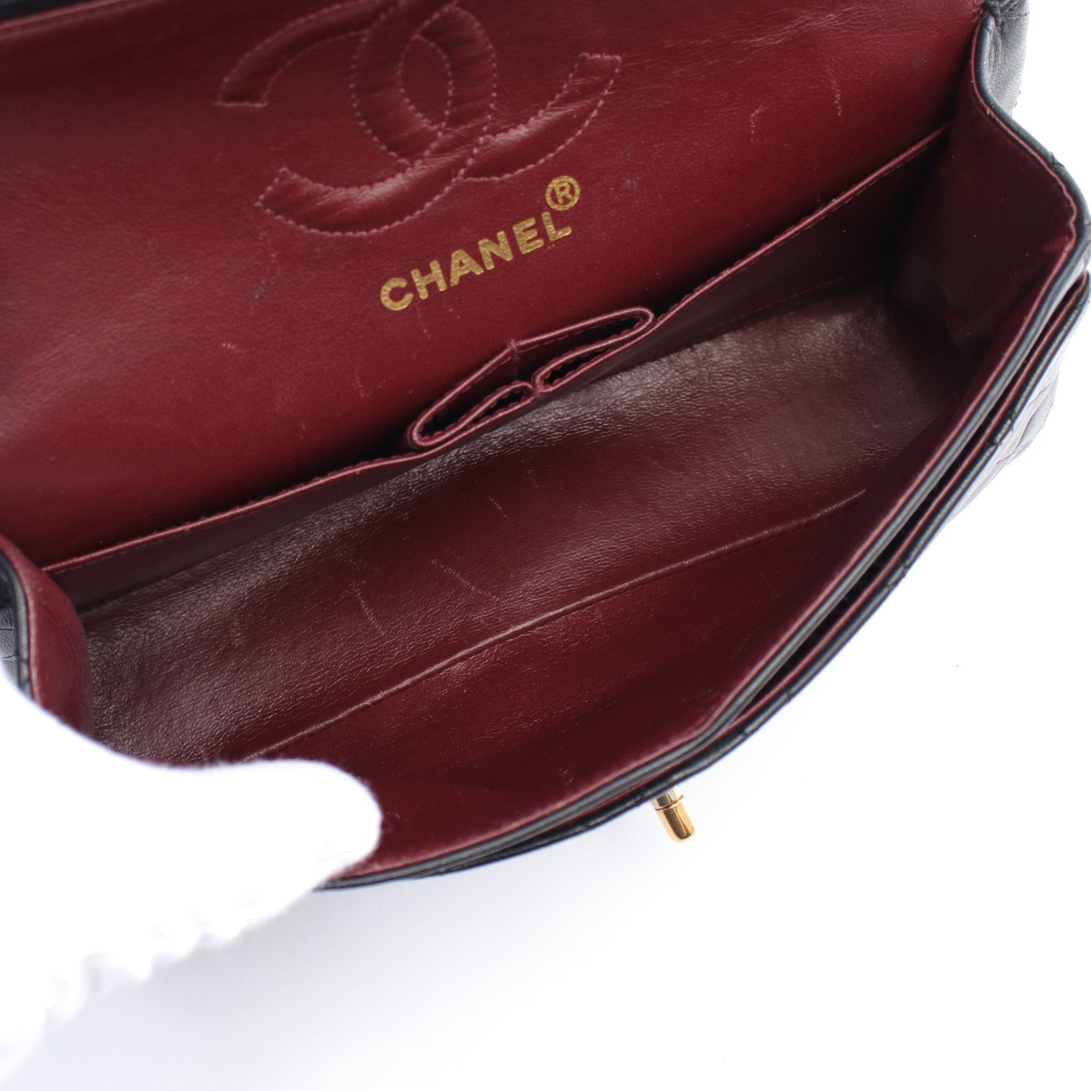 Chanel Chanel Matelasse Double Flap Chain Shoulder Bag Lambskin Black Gold Hardware Size ONE SIZE - 3 Thumbnail
