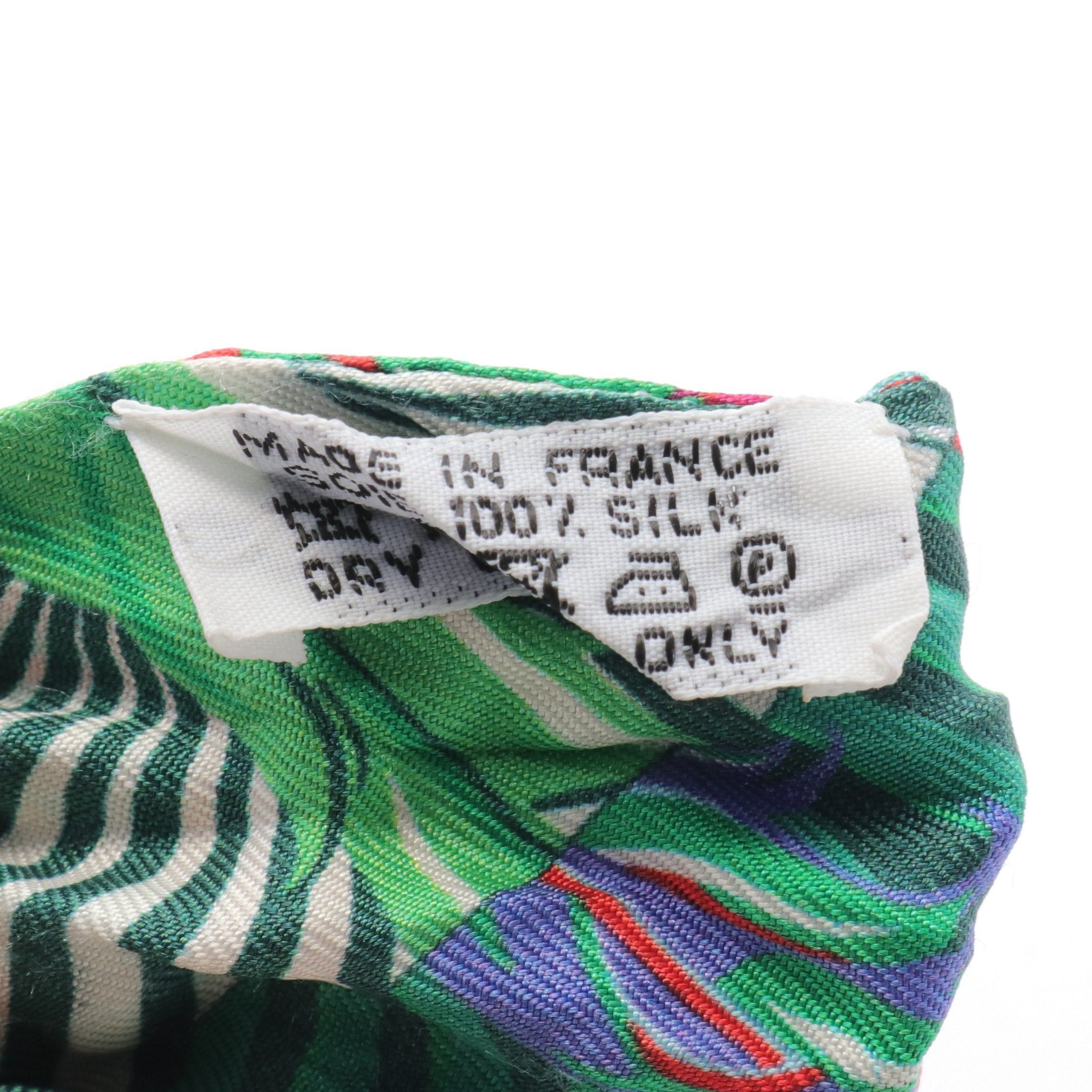 Hermes Hermes Twilly Mythiques Phoenix Ribbon Scarf Silk Red Green Multicolor Size ONE SIZE - 3 Thumbnail