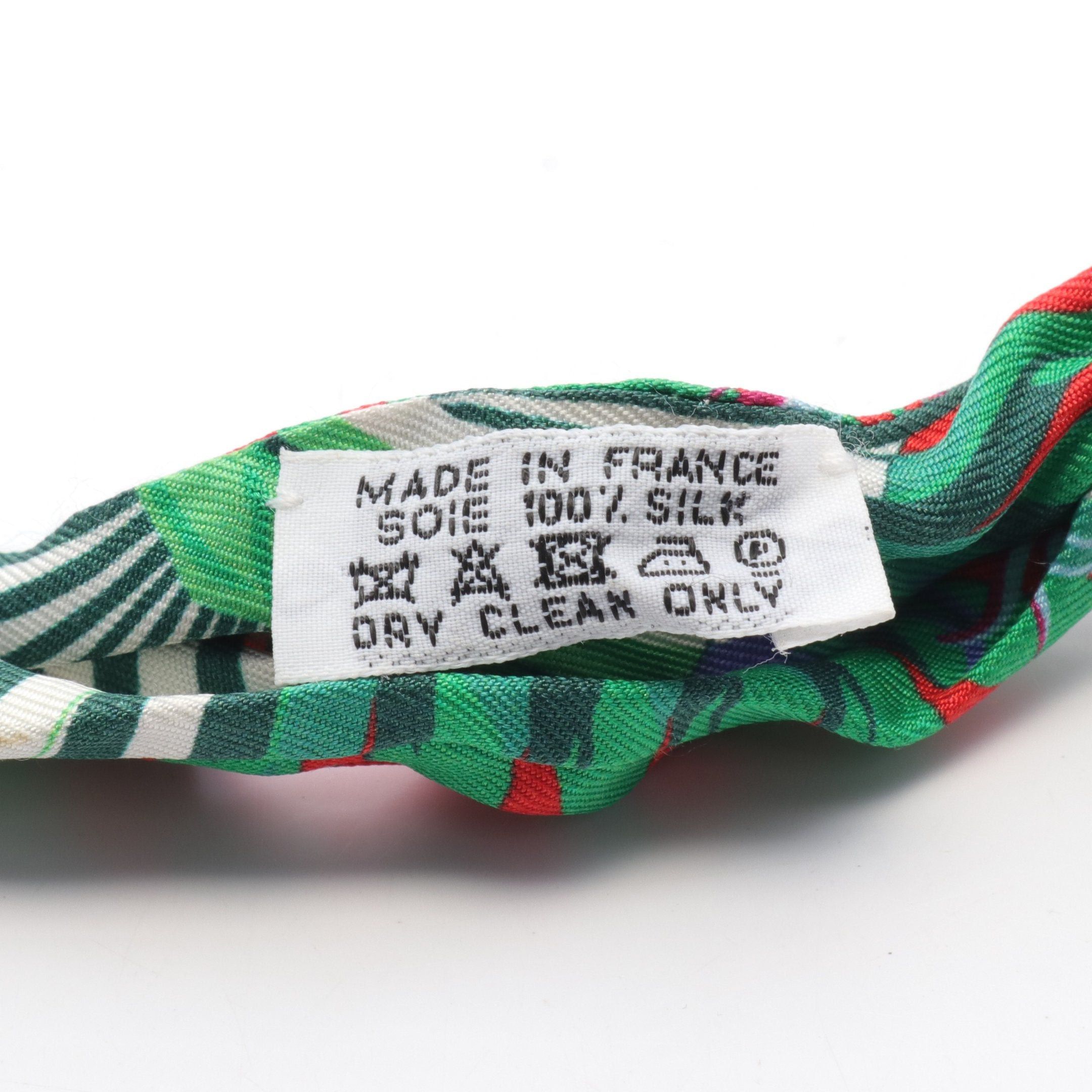 Hermes Hermes Twilly Mythiques Phoenix Scarf Silk Red Green Multicolor Size ONE SIZE - 3 Thumbnail