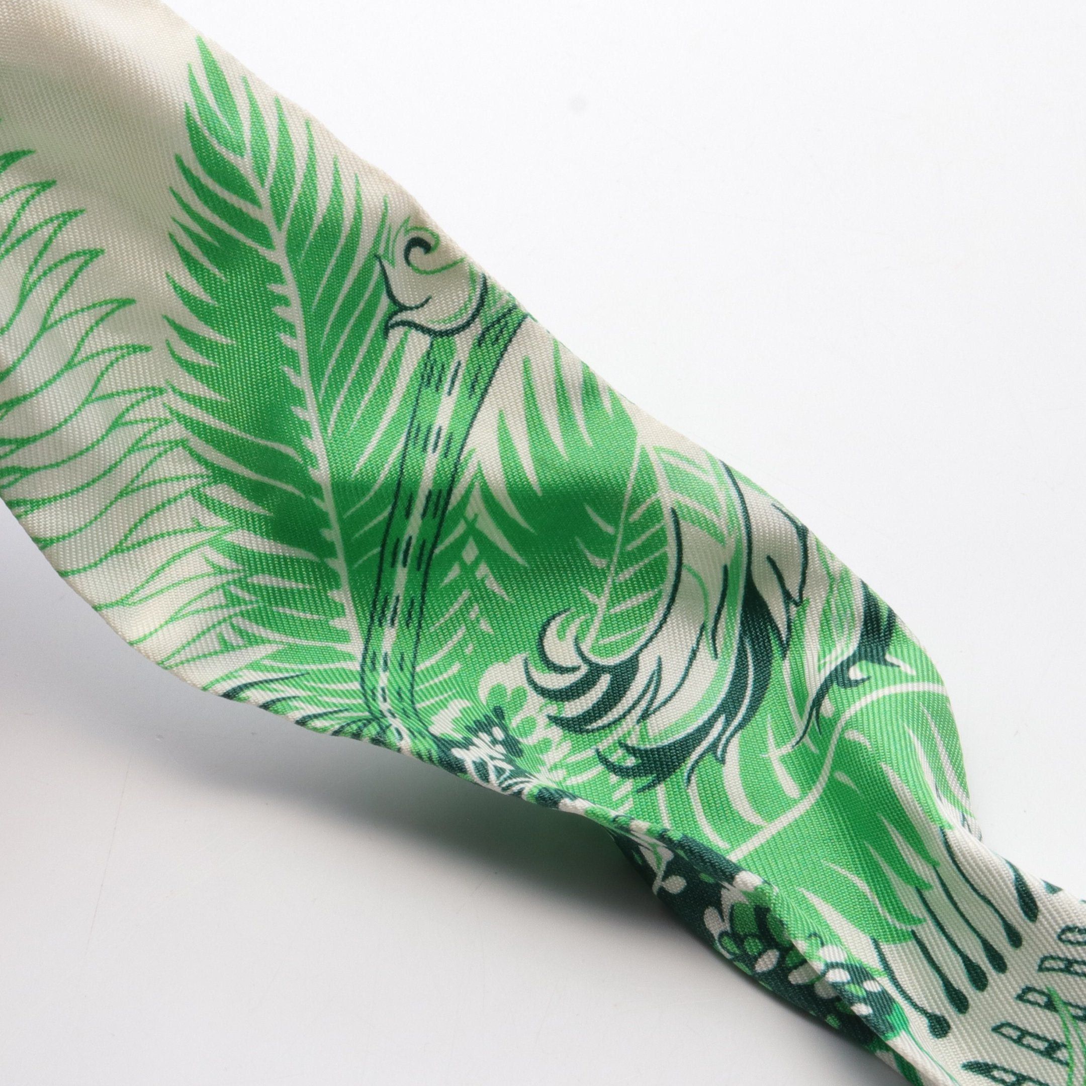 Hermes Hermes Twilly Mythiques Phoenix Scarf Silk Red Green Multicolor Size ONE SIZE - 5 Thumbnail