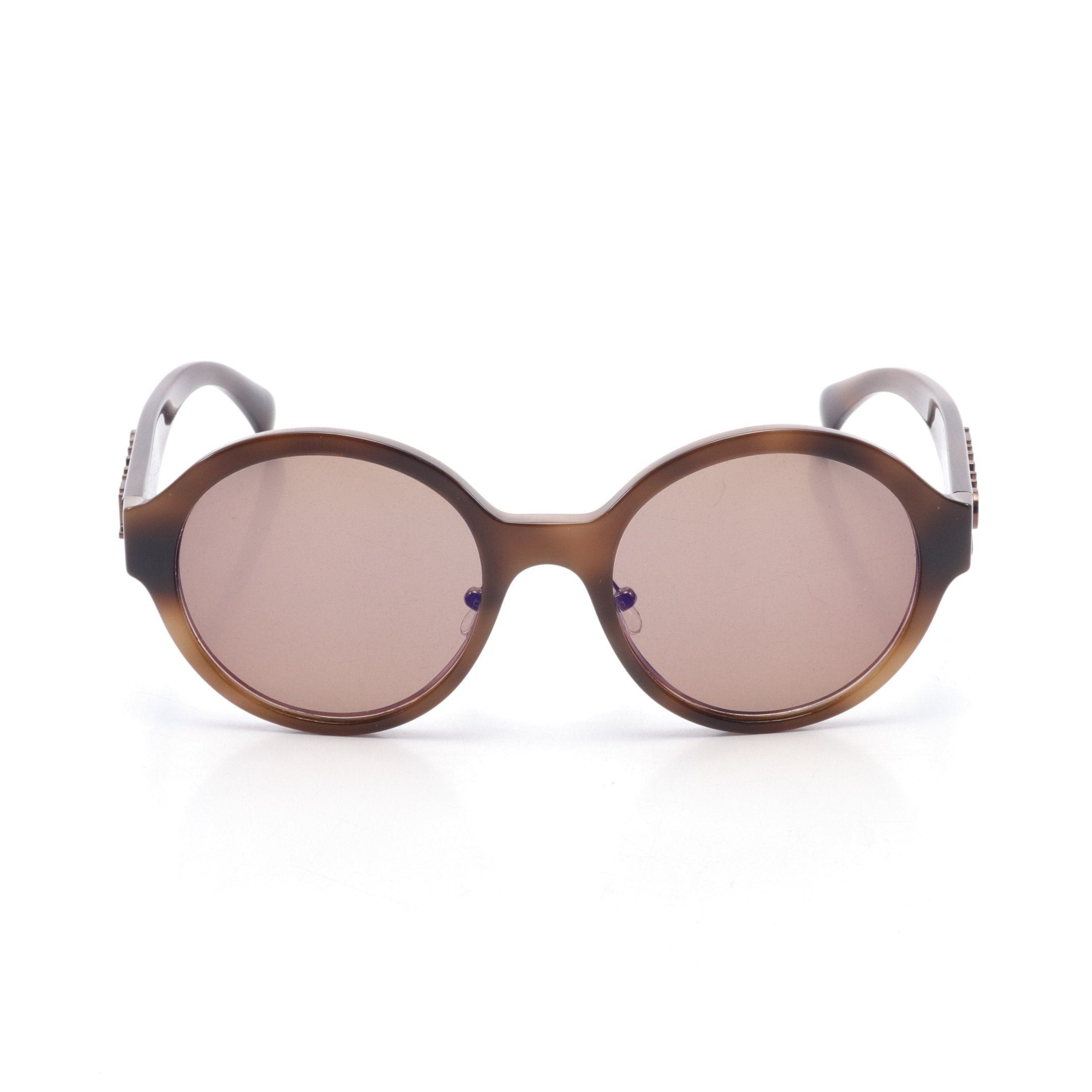 Chanel Chanel Round Shape Eyewear Sunglasses Brown Prescription Lens Size ONE SIZE - 2 Thumbnail
