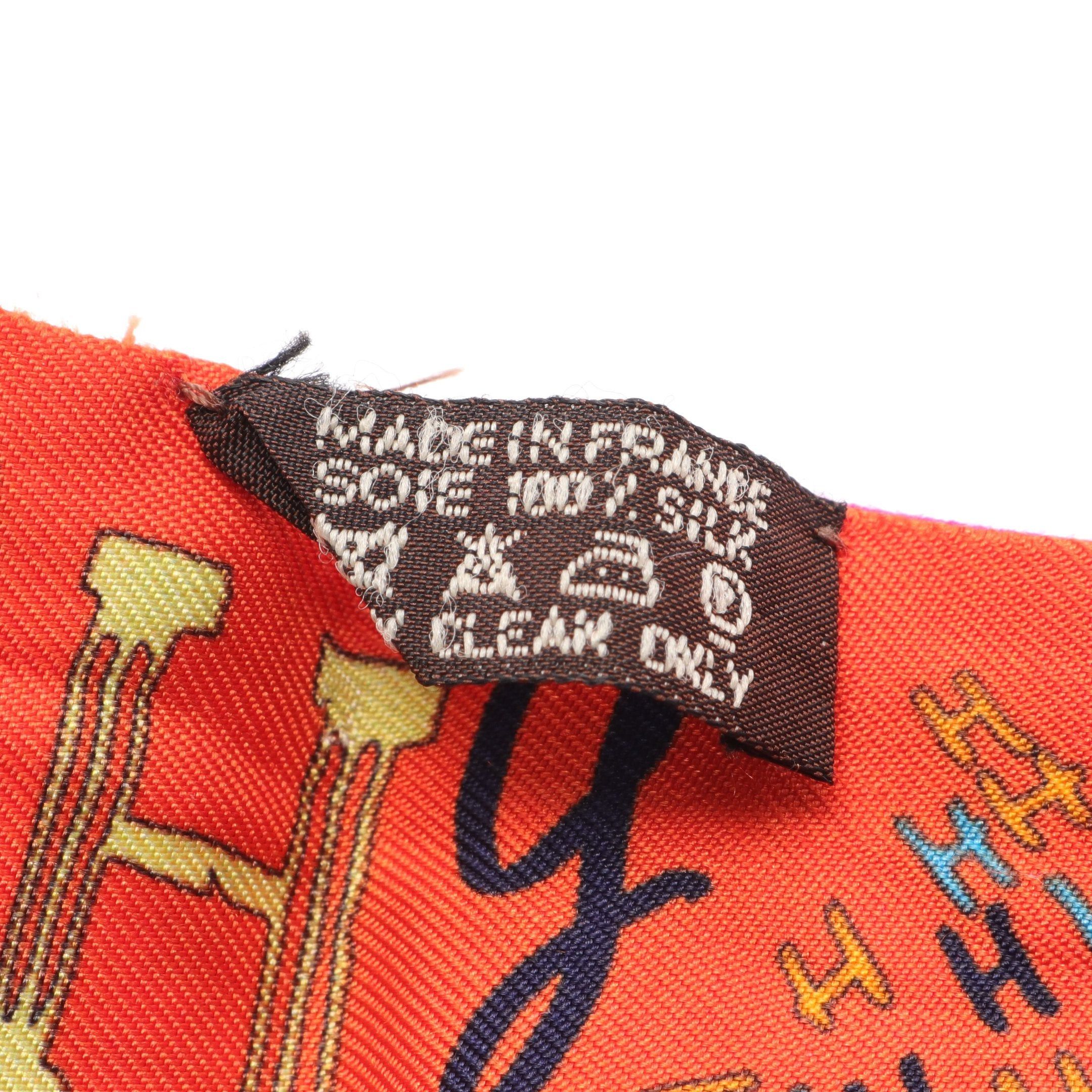 Hermes Hermes Twilly 1001 H Ribbon Scarf Silk Pink Purple Orange Brown Multicolor Size ONE SIZE - 3 Thumbnail