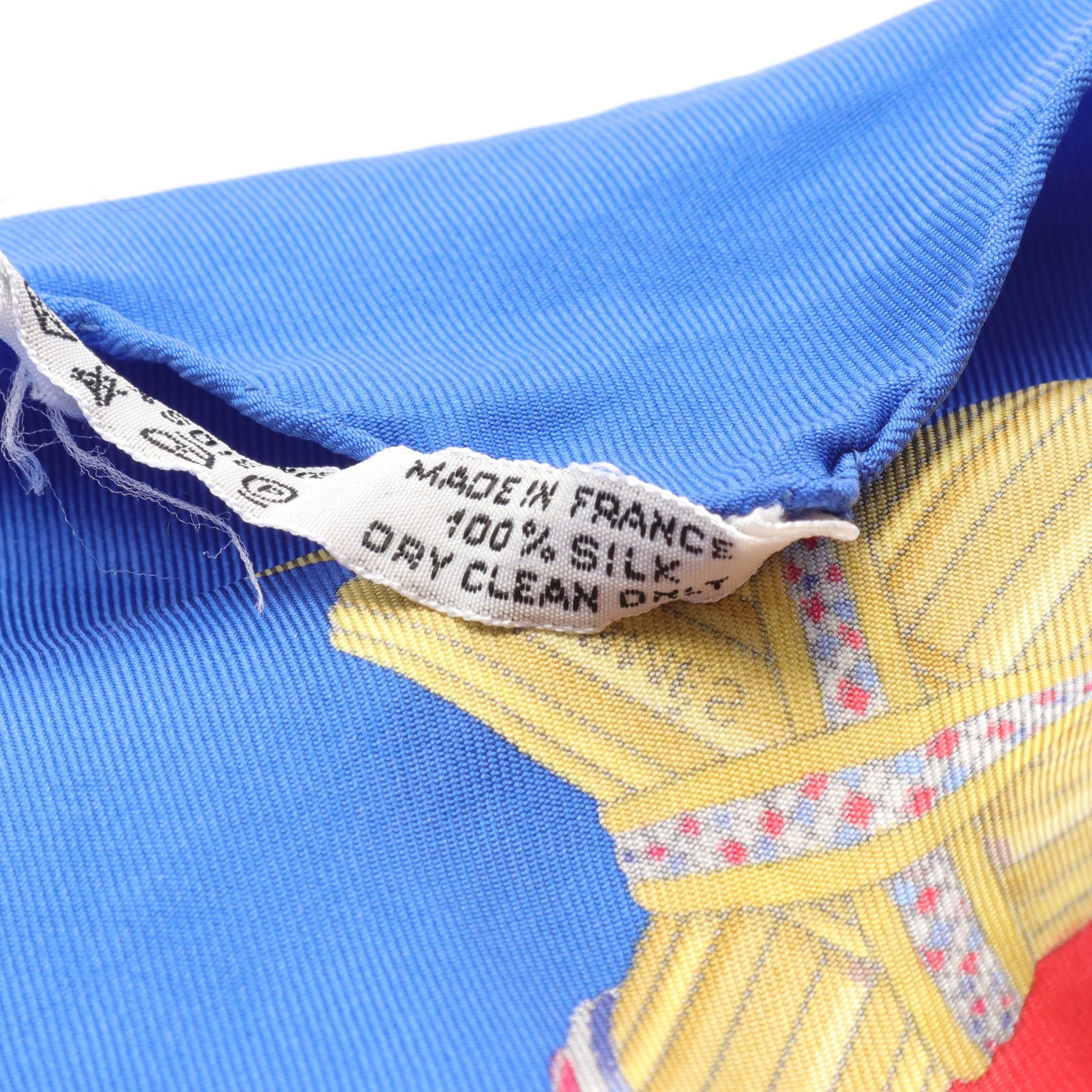 Hermes Hermes Carres 90 Liberte Egalite Fraternite Republique Francaise Scarf Silk Blue Red Multicolor Size ONE SIZE - 3 Thumbnail