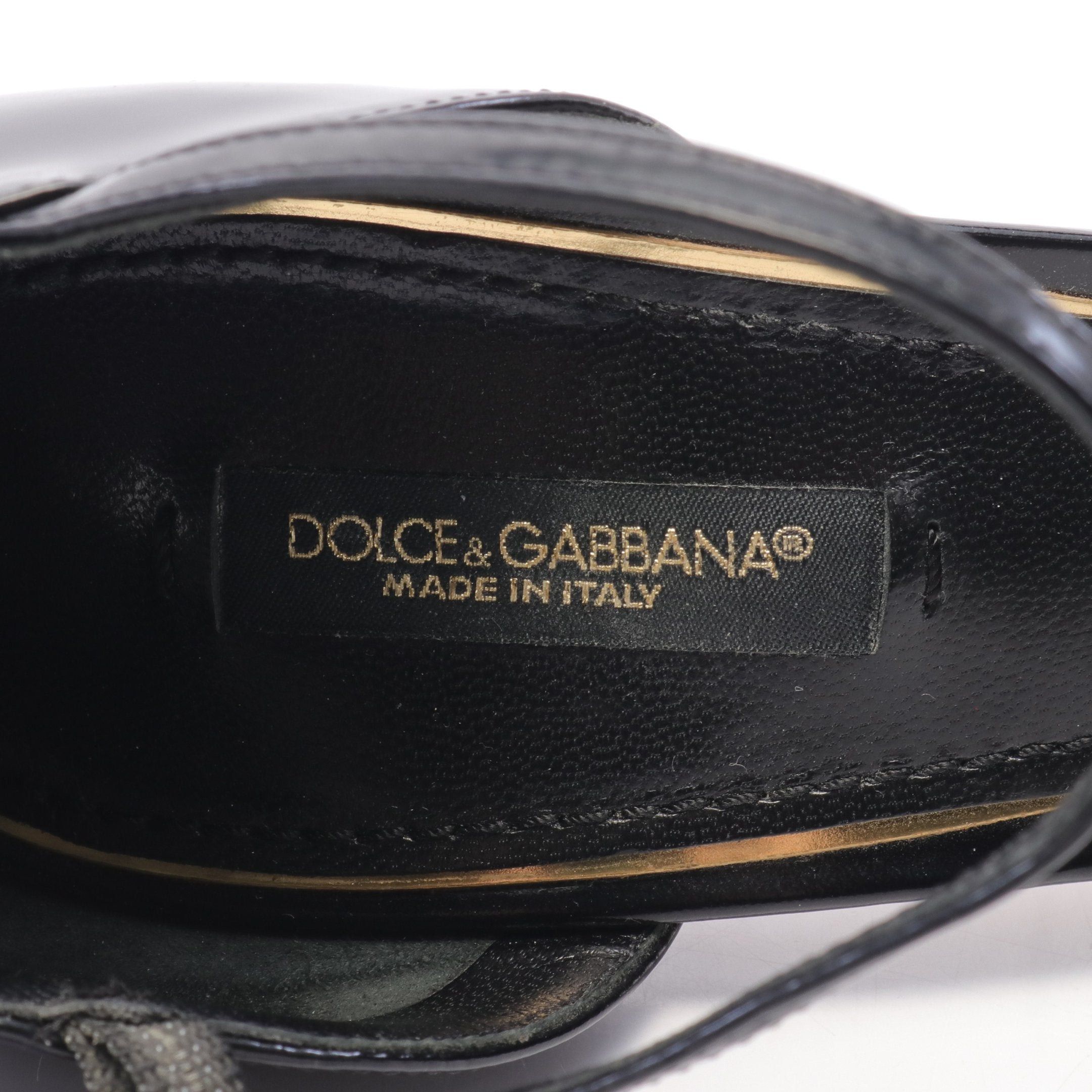 Dolce & Gabbana Dolce Gabbana Pumps Patent Leather Black Size ONE SIZE - 5 Thumbnail