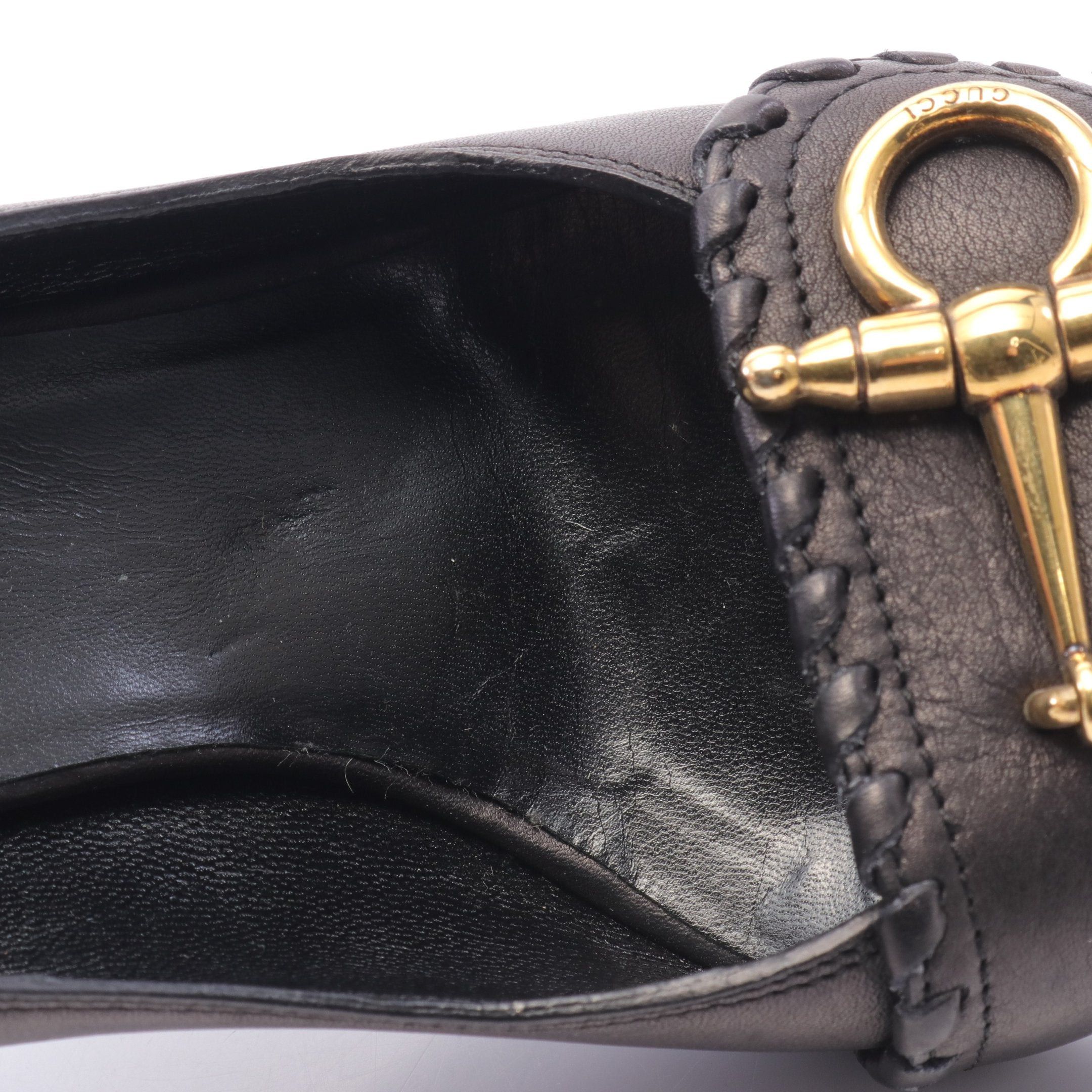 Gucci Gucci Horsebit Pumps Leather Black Size ONE SIZE - 6 Thumbnail