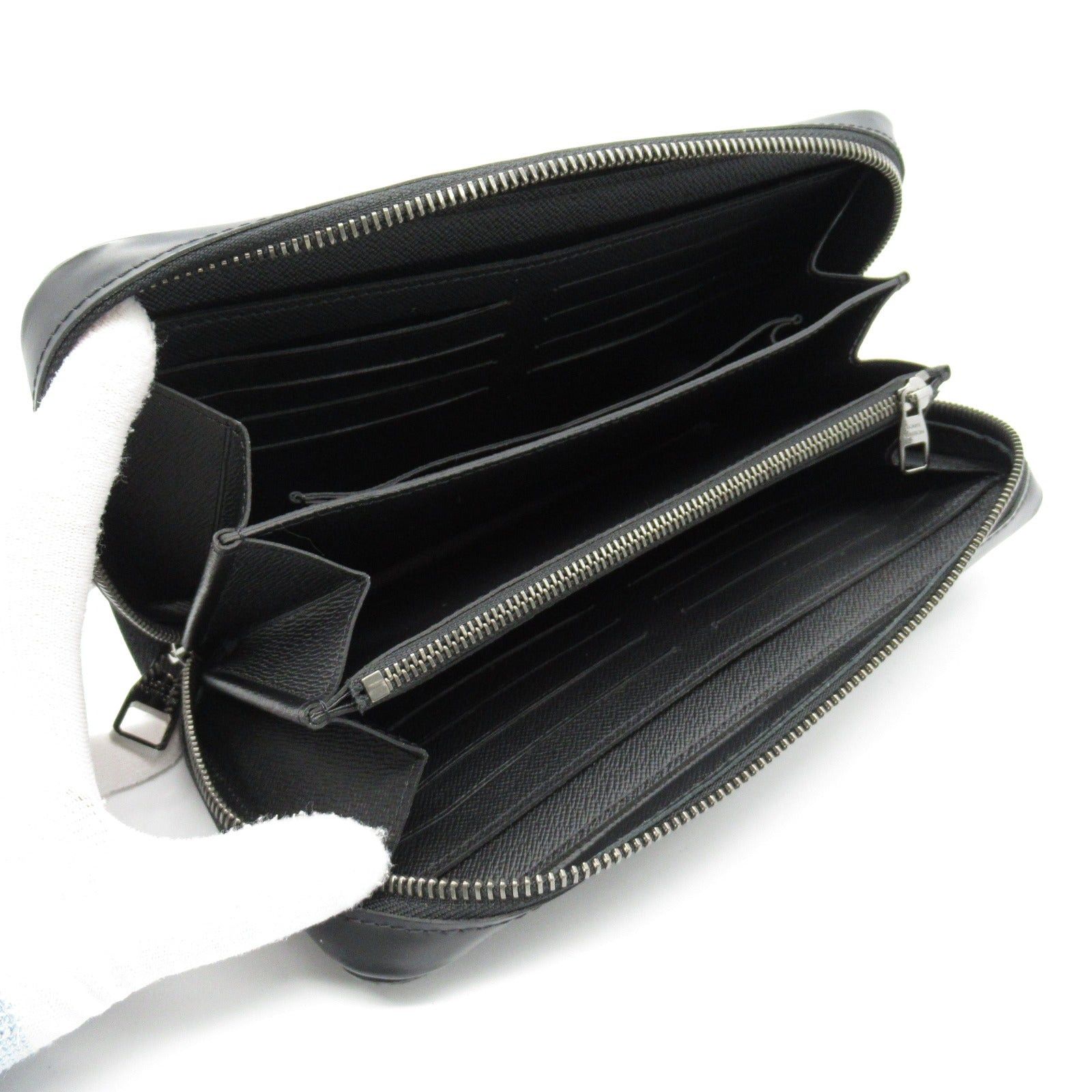 Louis Vuitton Louis Vuitton Zippy Xl Round Long Wallet Zipper Coated Canvas Monogram Eclipse Black Size ONE SIZE - 5 Thumbnail
