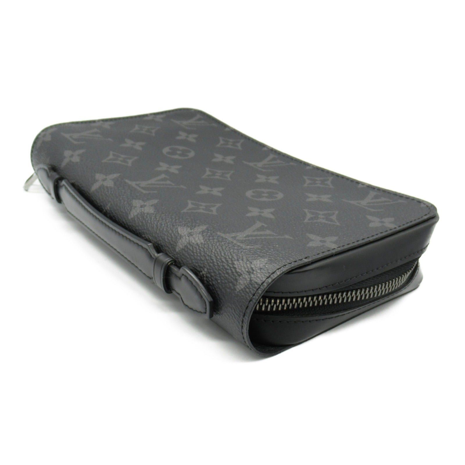 Louis Vuitton Louis Vuitton Zippy Xl Round Long Wallet Zipper Coated Canvas Monogram Eclipse Black Size ONE SIZE - 4 Thumbnail