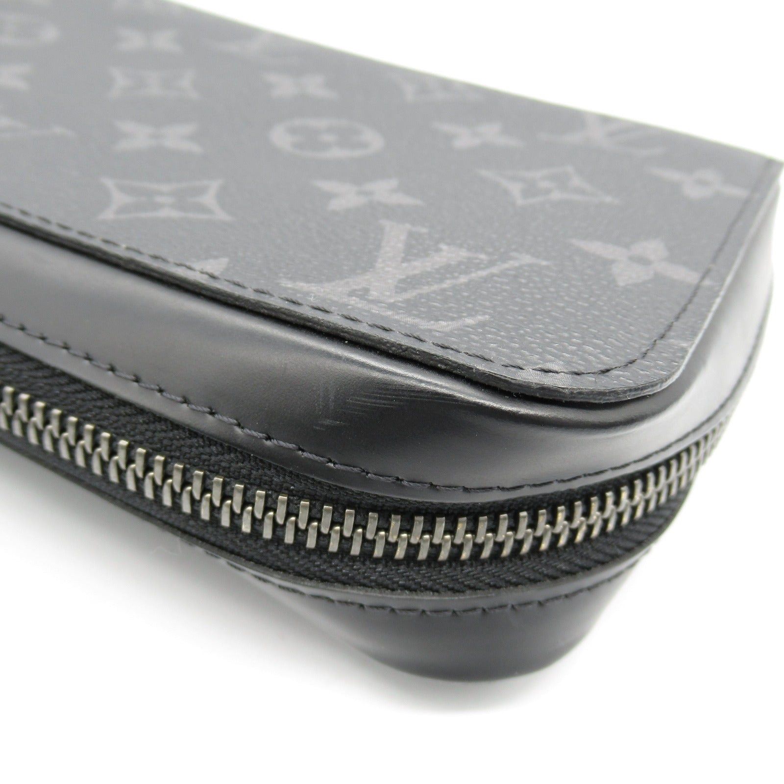 Louis Vuitton Louis Vuitton Zippy Xl Round Long Wallet Zipper Coated Canvas Monogram Eclipse Black Size ONE SIZE - 9 Thumbnail