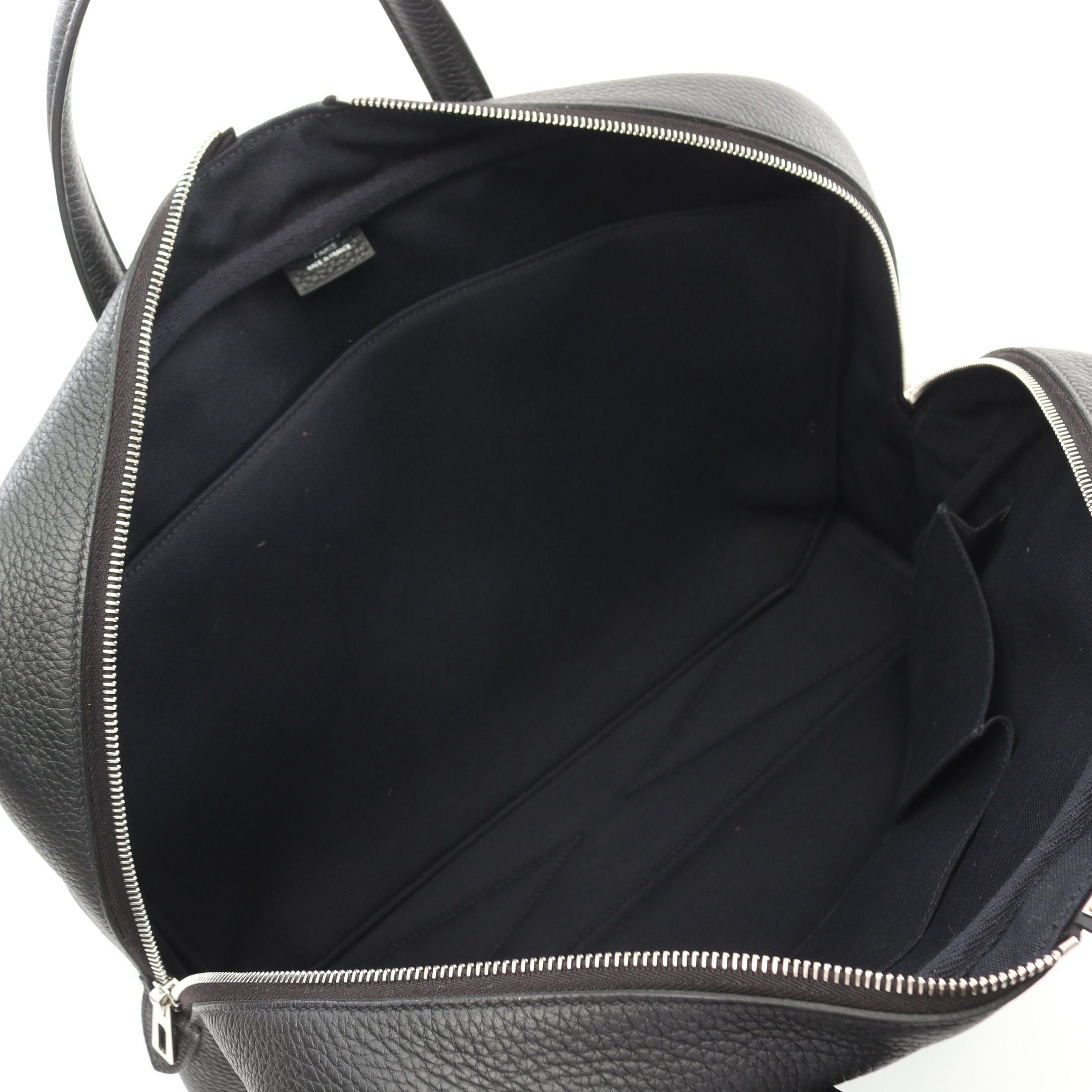Hermes Hermes Business Bag Briefcase Clemence Leather Black Silver Hardware U Stamp Size ONE SIZE - 3 Thumbnail