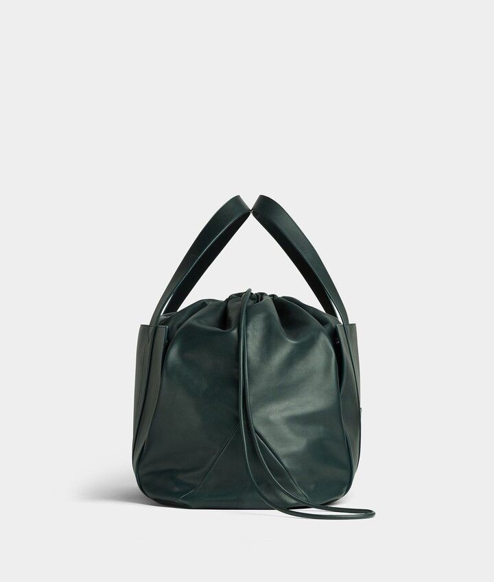 Bottega Veneta Roll Up Leather Bag in dark green Size ONE SIZE - 2 Thumbnail